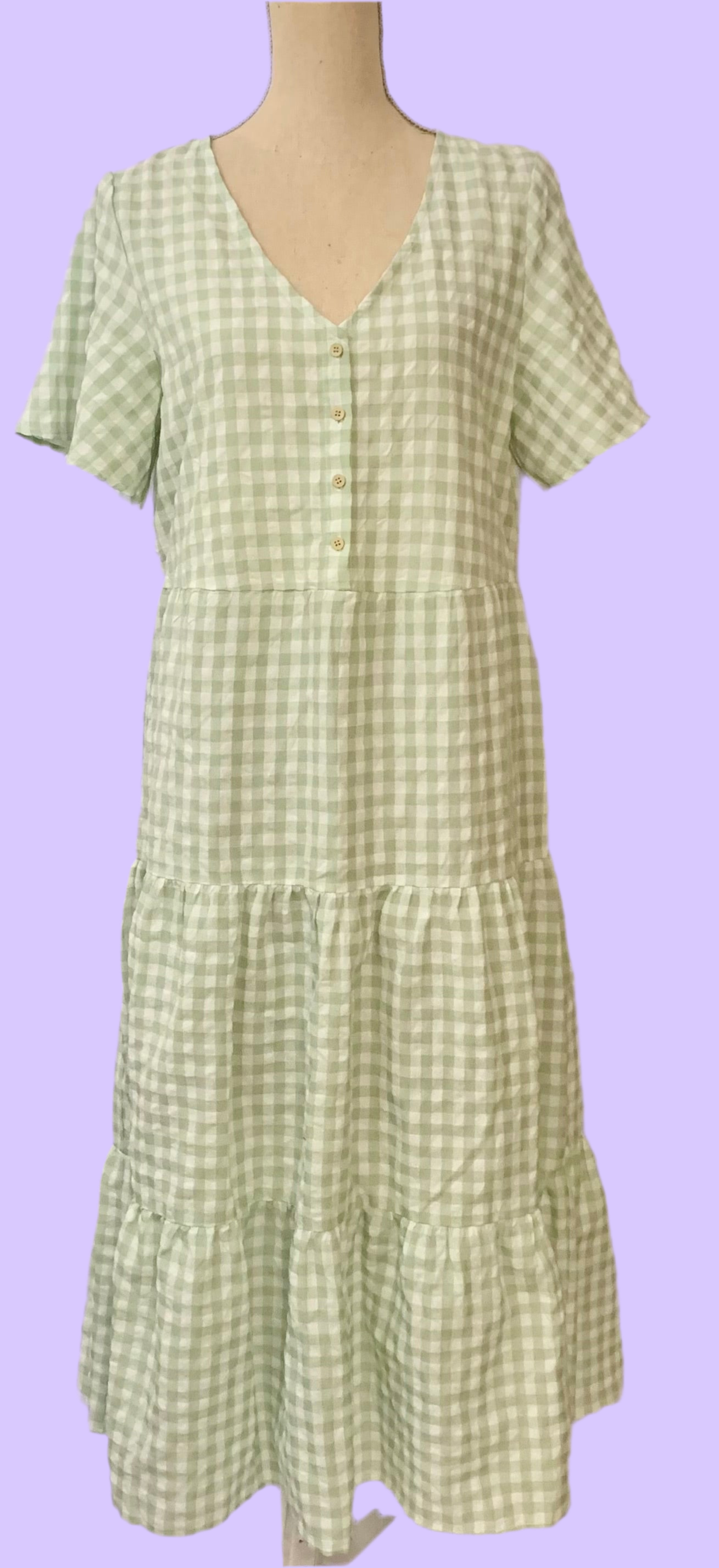 Robe longue à carreau