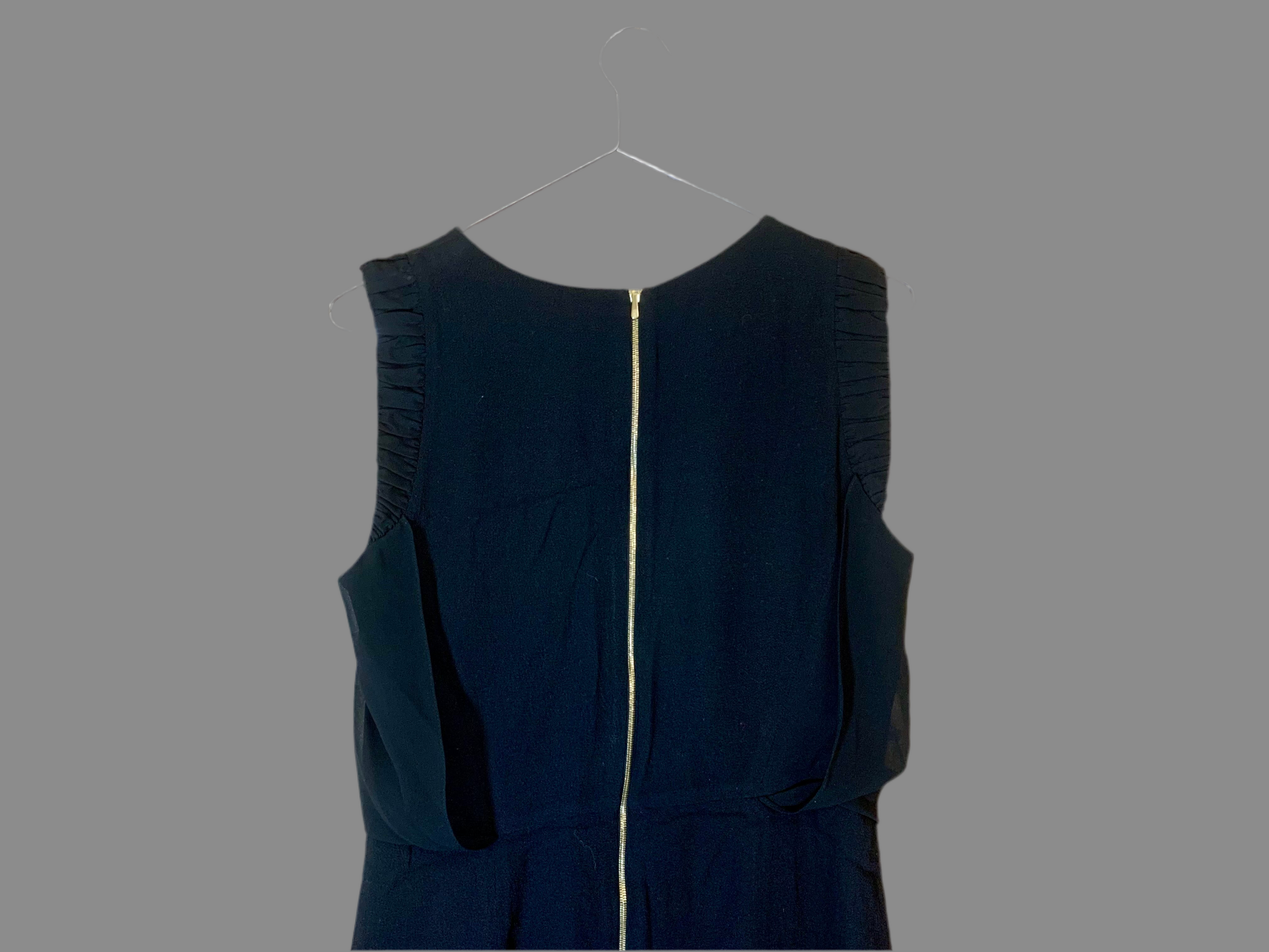 Robe noire Sandro — empiècement bustier