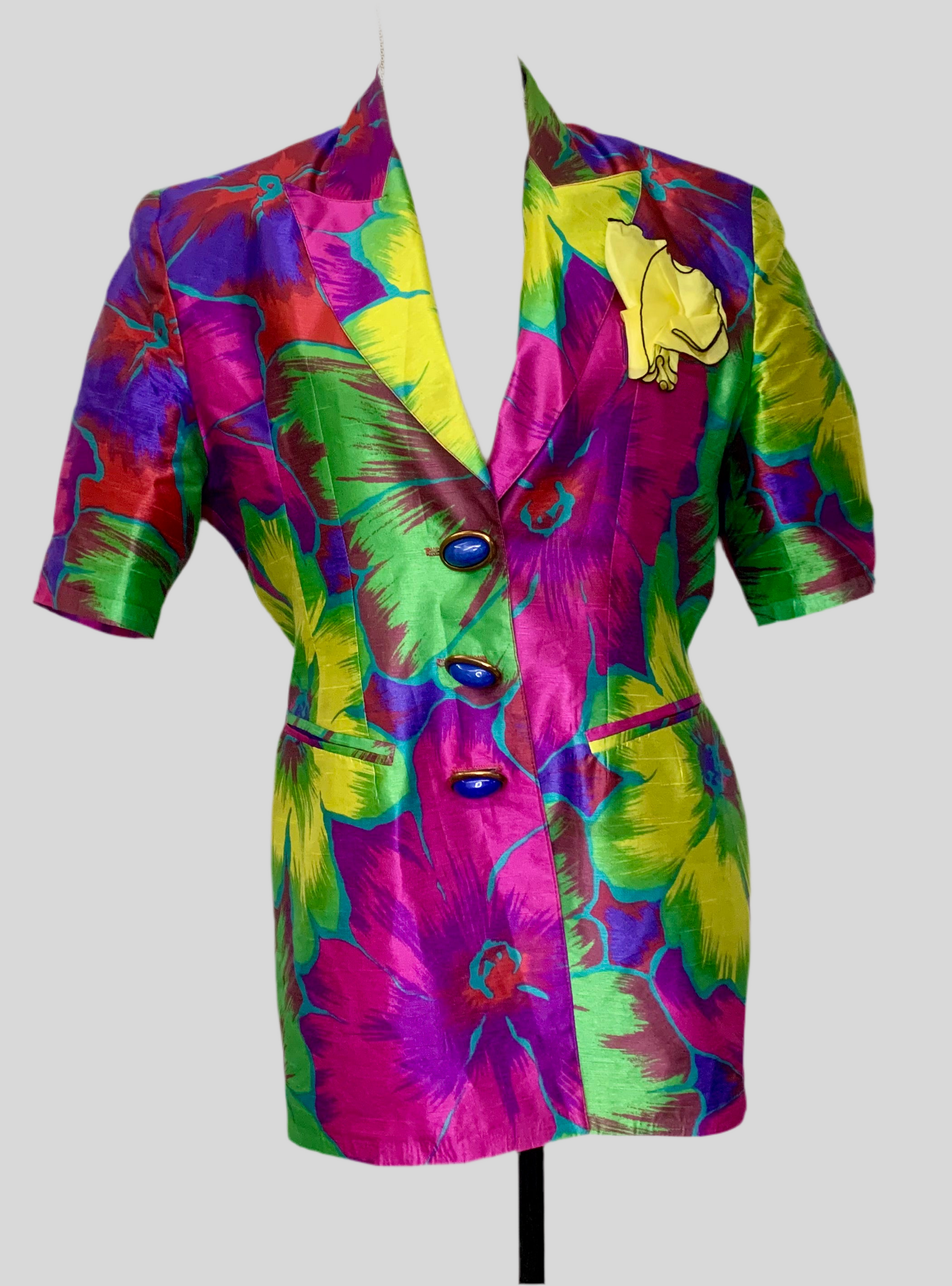 Blazer Florale Cintrée - Vintage