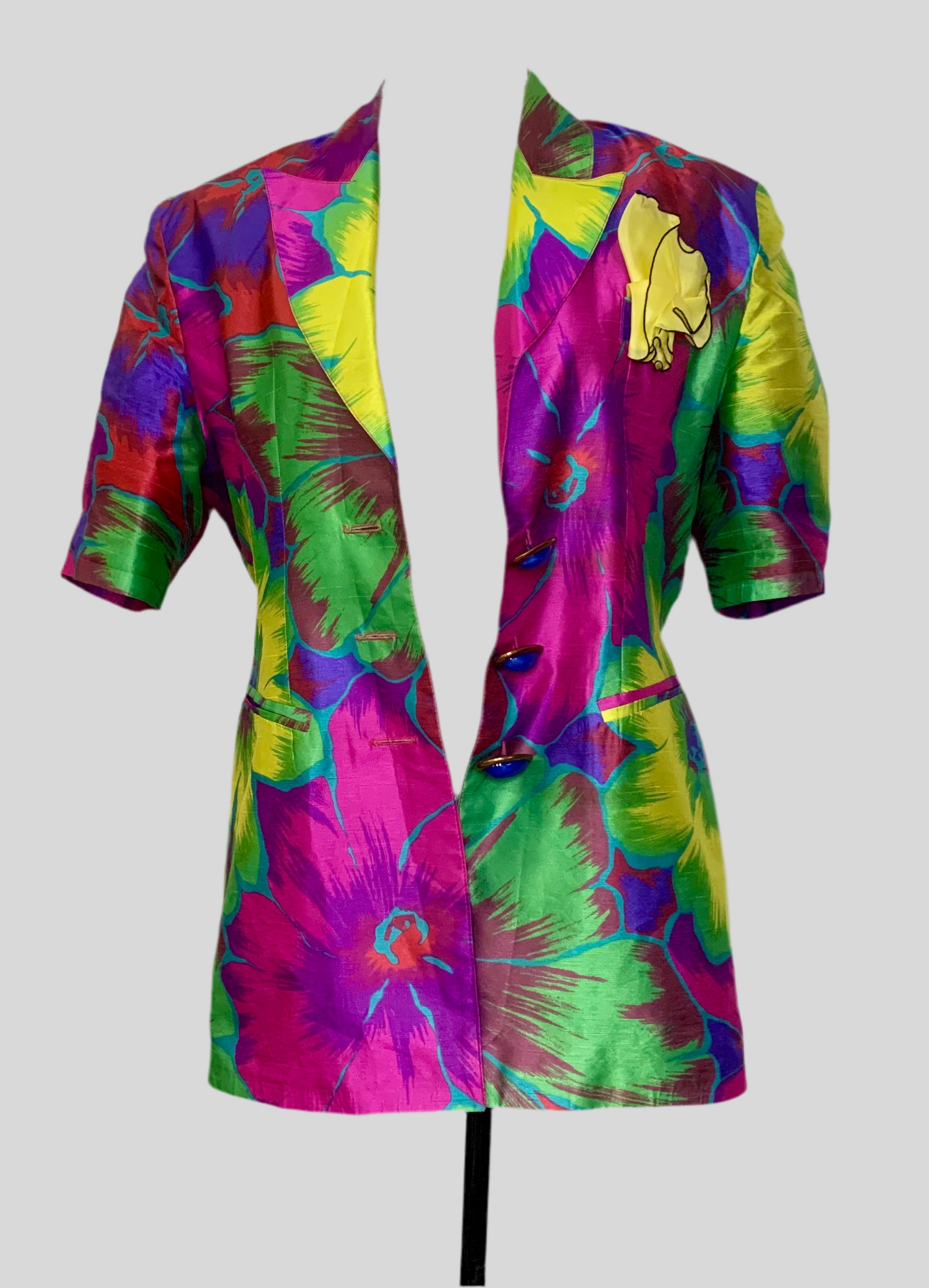Blazer Florale Cintrée - Vintage