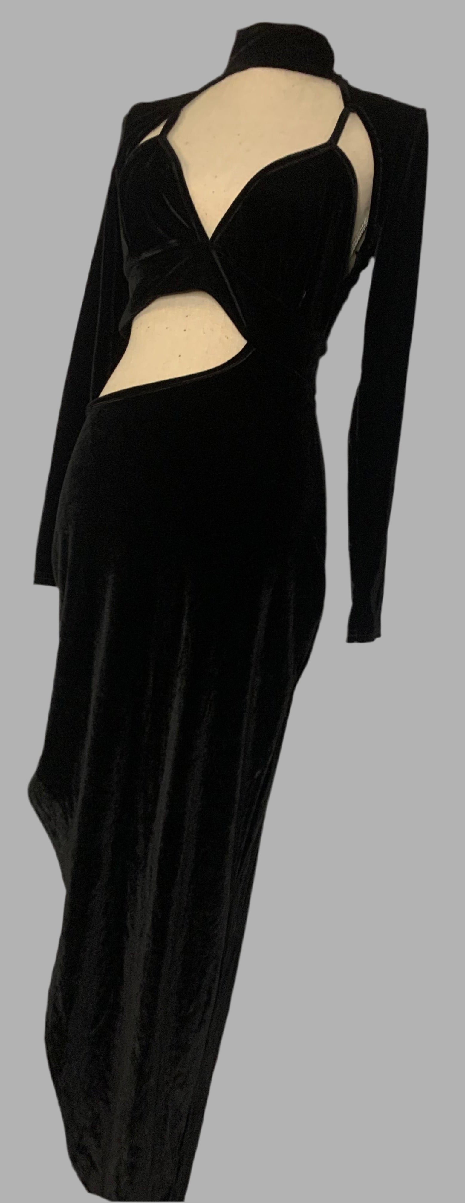 Robe Noir à découpe