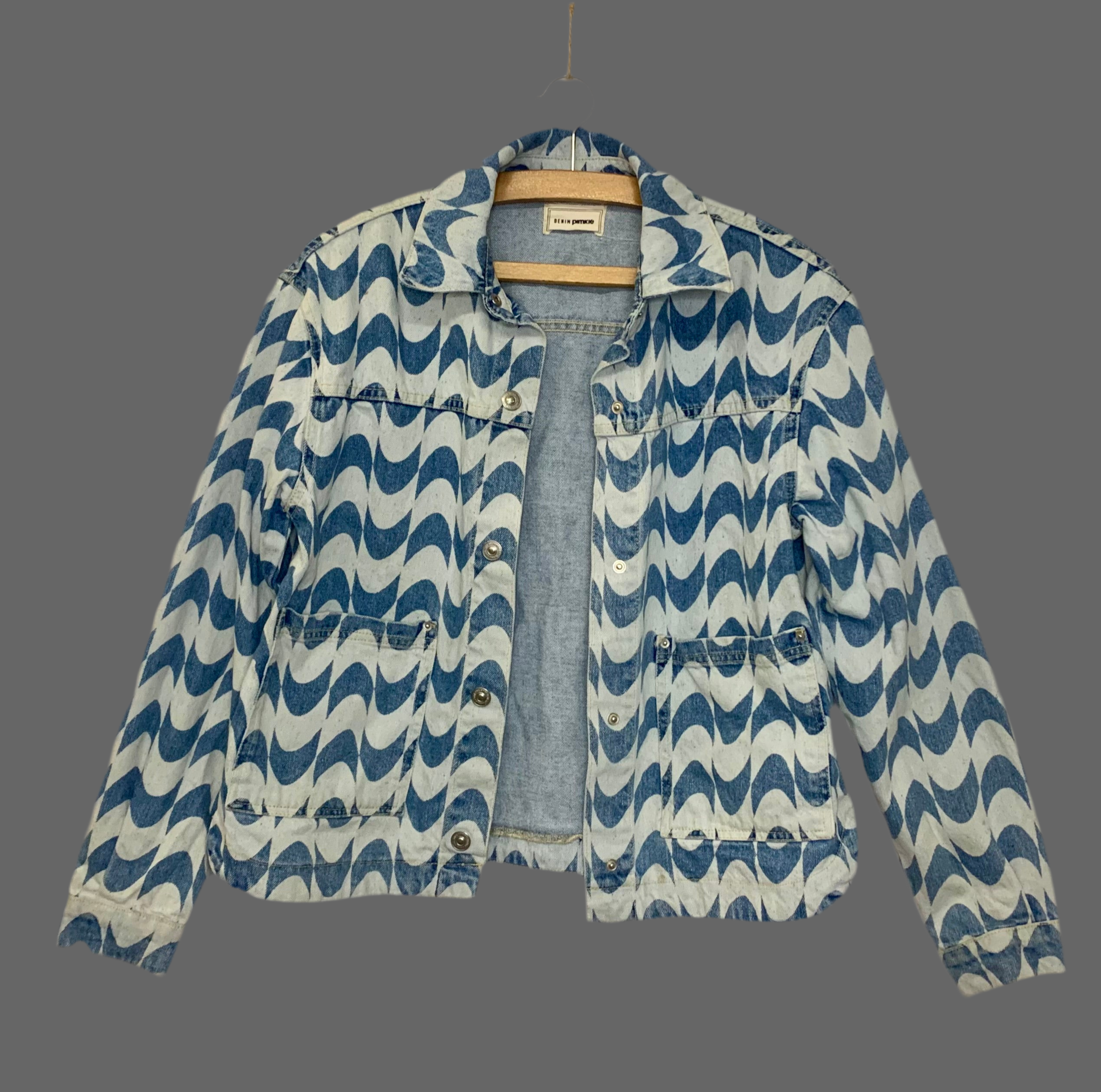 Veste en jean imprimée