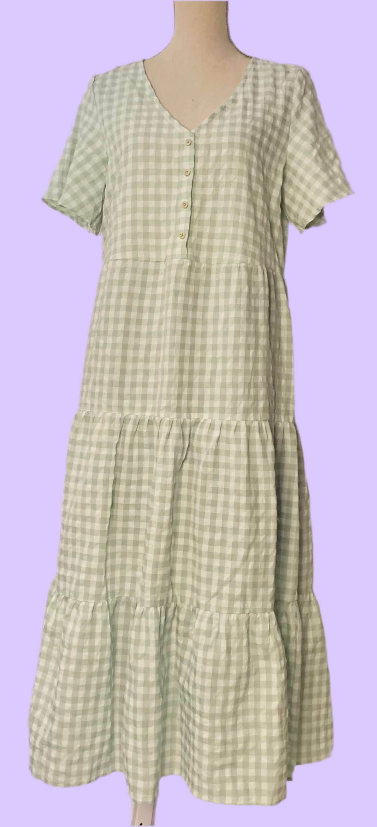 Robe longue à carreau