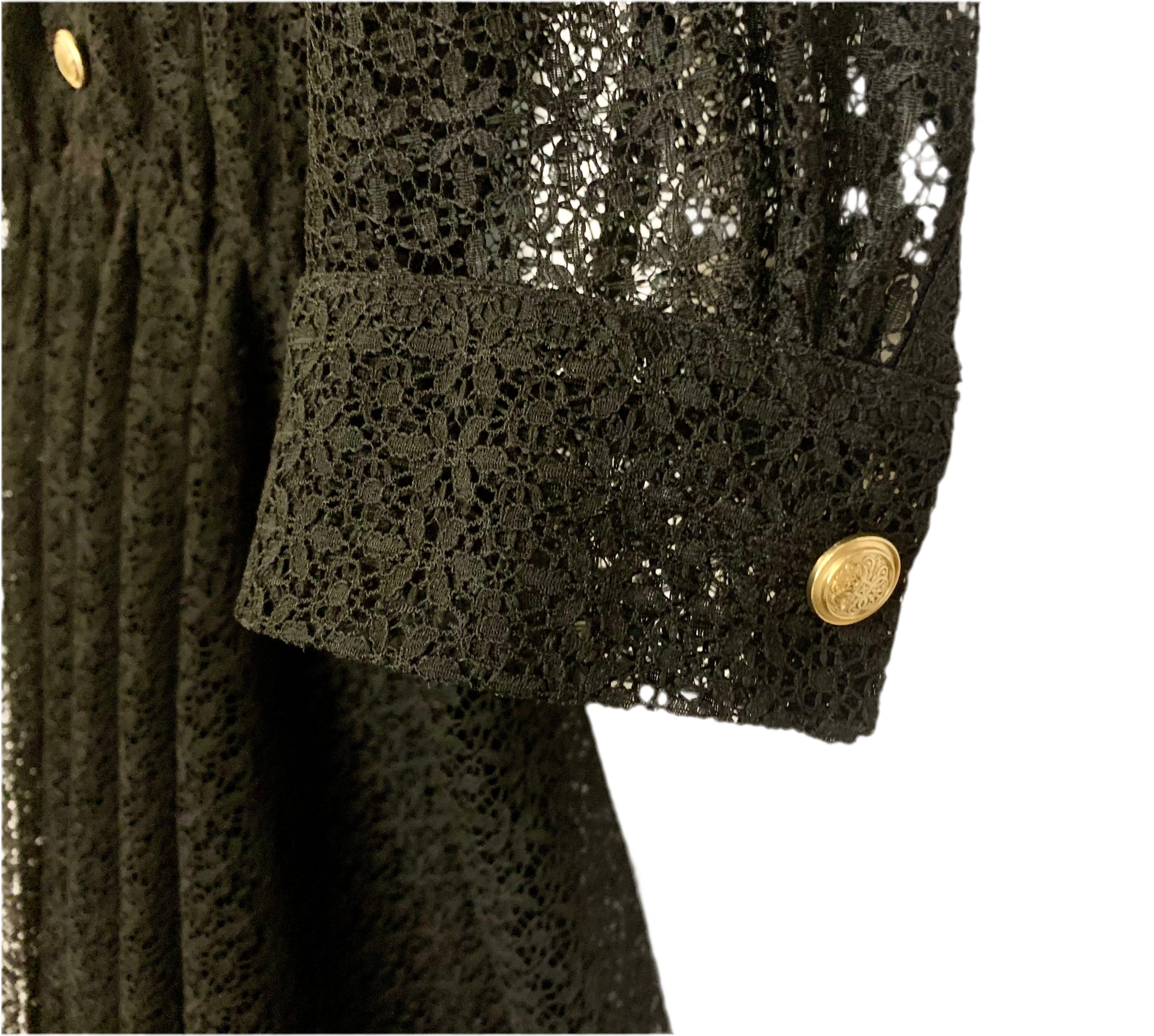 Robe noire ajourée - Maje