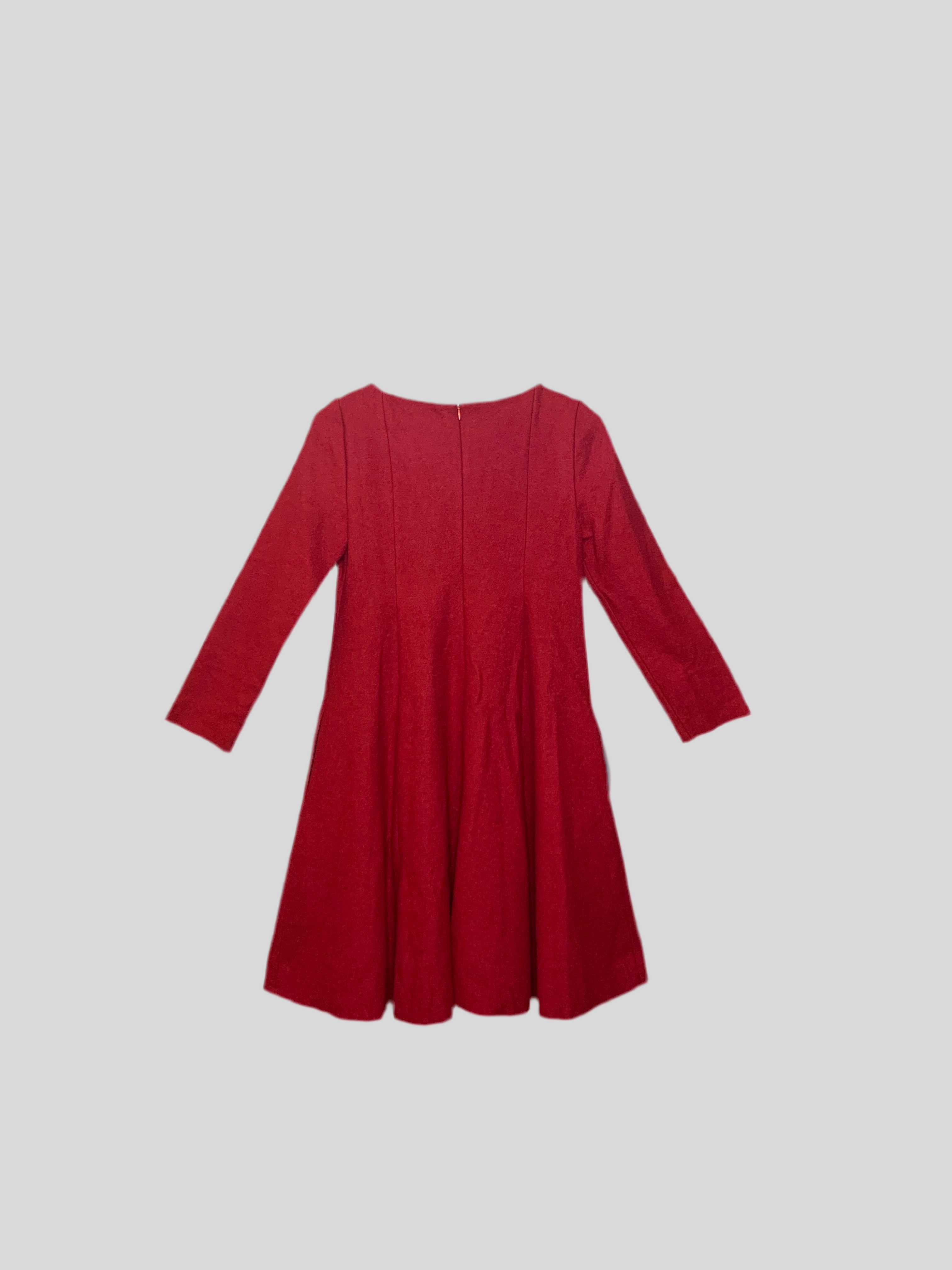 Robe en laine grenat -  Cacharel
