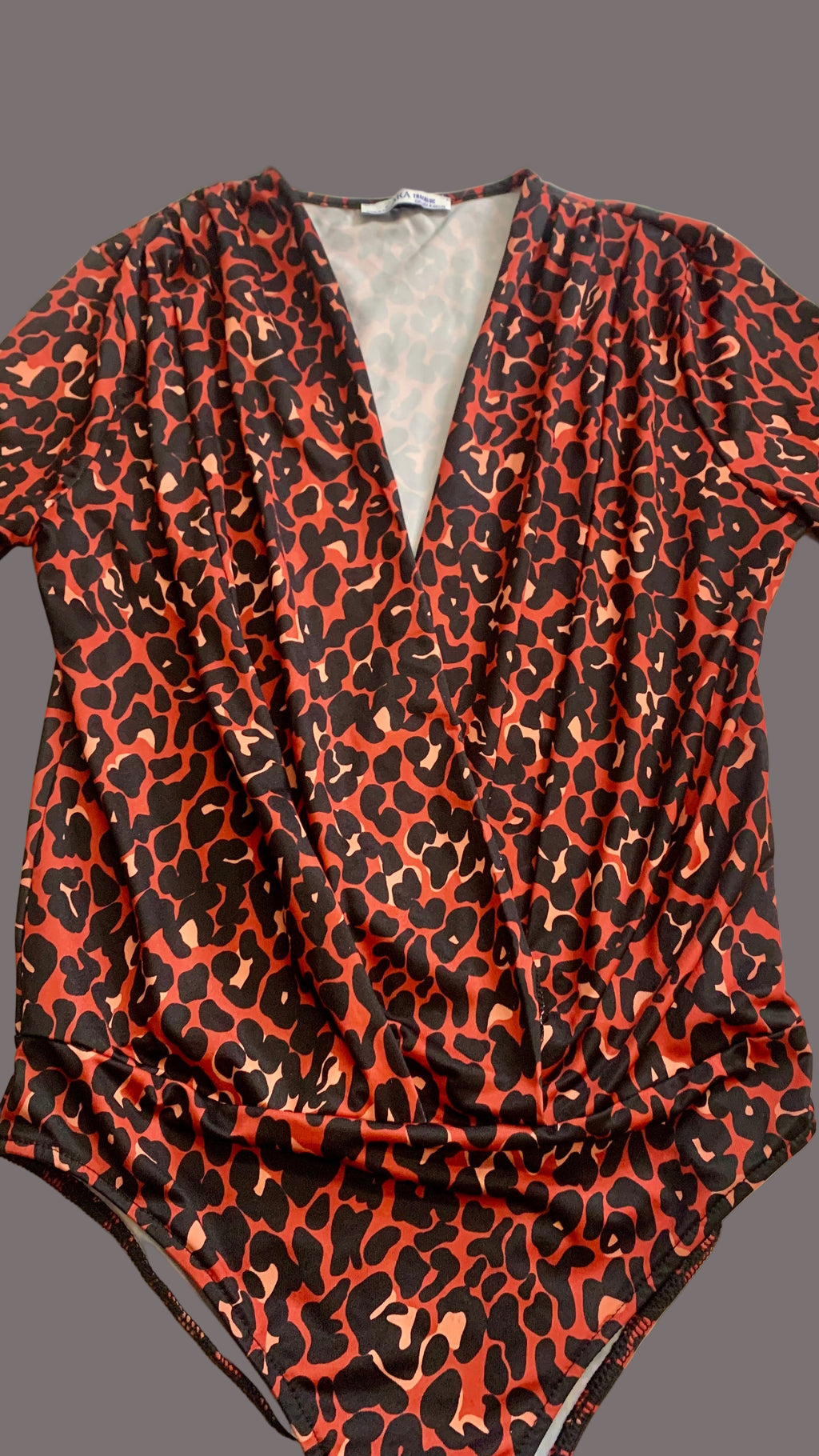 Body léopard rouge et noir – ZARA – Taille M
