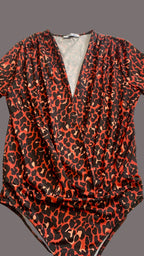 Body léopard rouge et noir – ZARA – Taille M