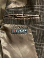 Veste en velours côtelé marron à carreaux – Armand Thiery Studio