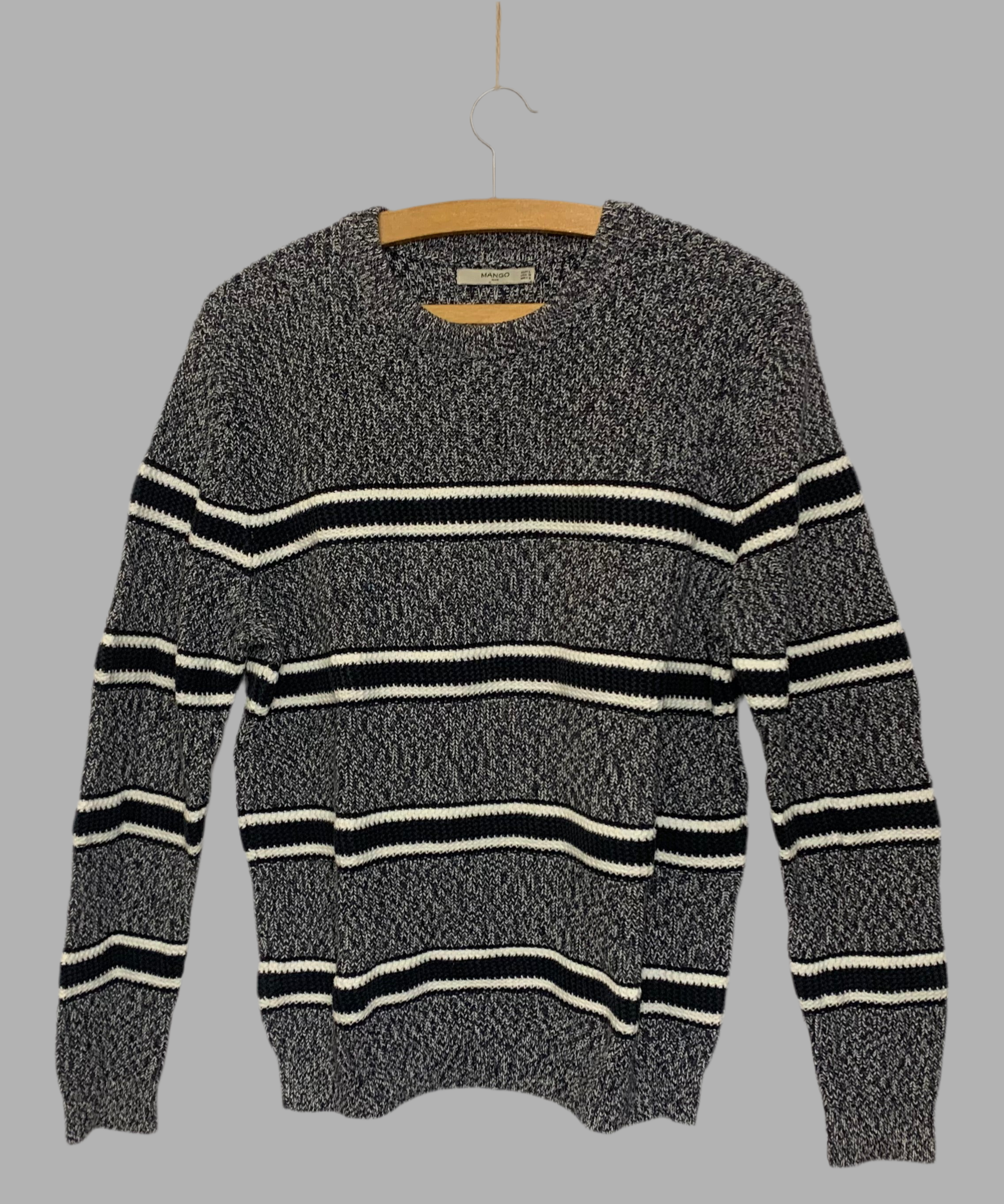 Pull  MANGO Man - Bleu chiné