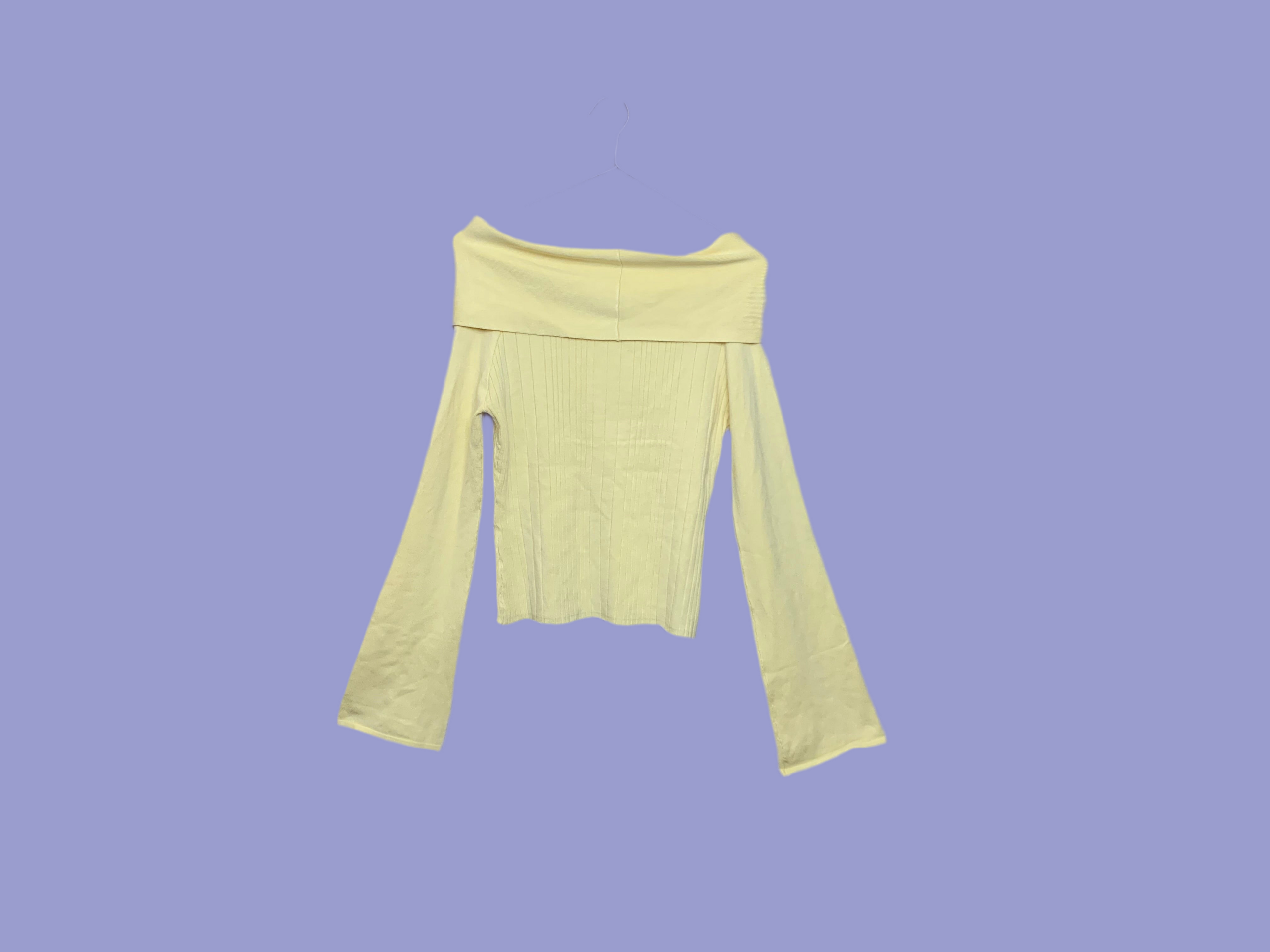 Top en maille jaune