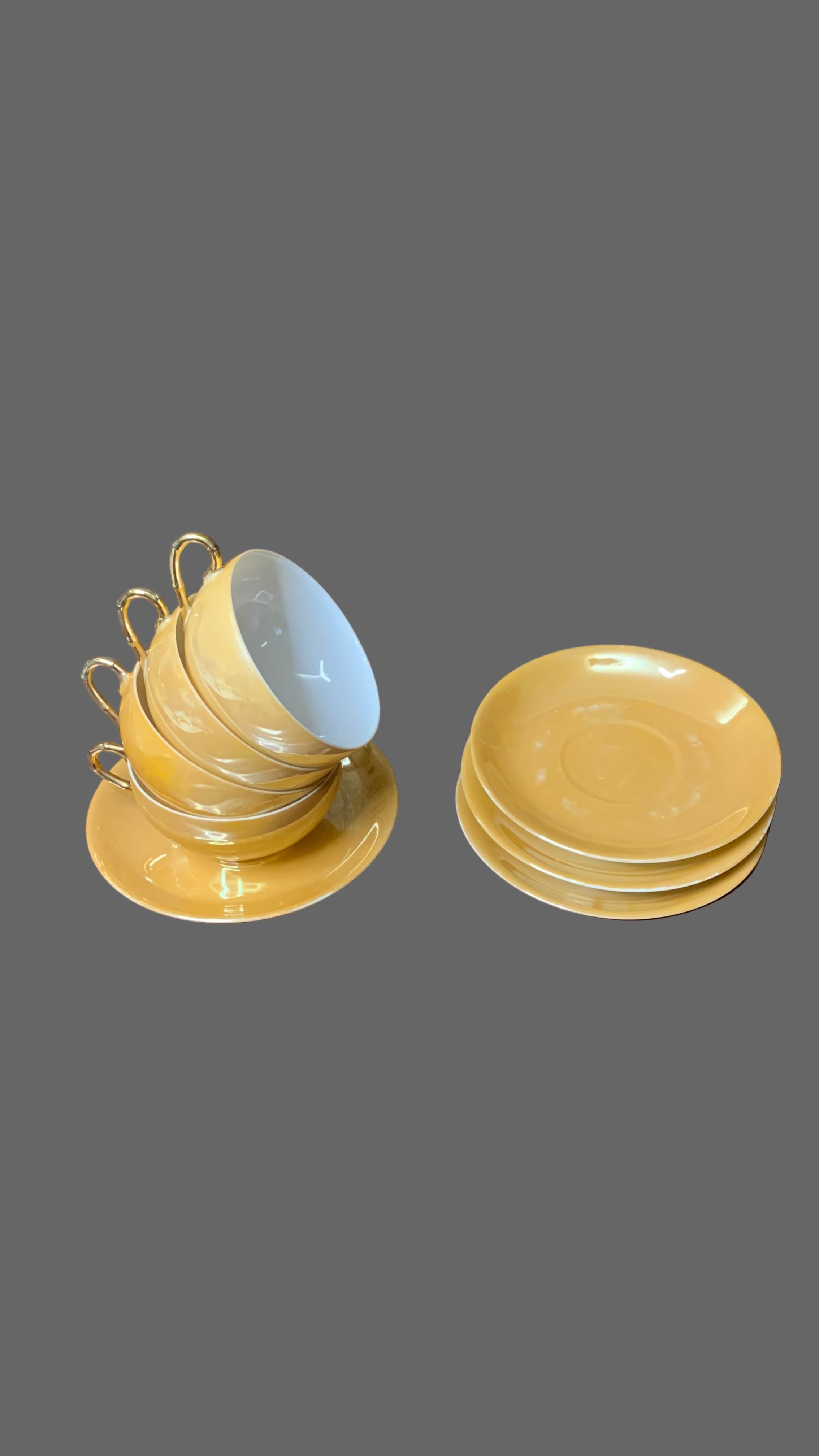 Lot de 4 tasse à thé vintage - porcelaine japonaise Art Déco