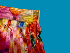 Mini jupe plissée satinée - multicolore