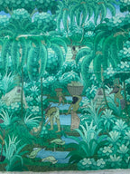 Toile peinte balinaise signée A.A. Gd Naga – Ubud, Bali (1978) 🌿