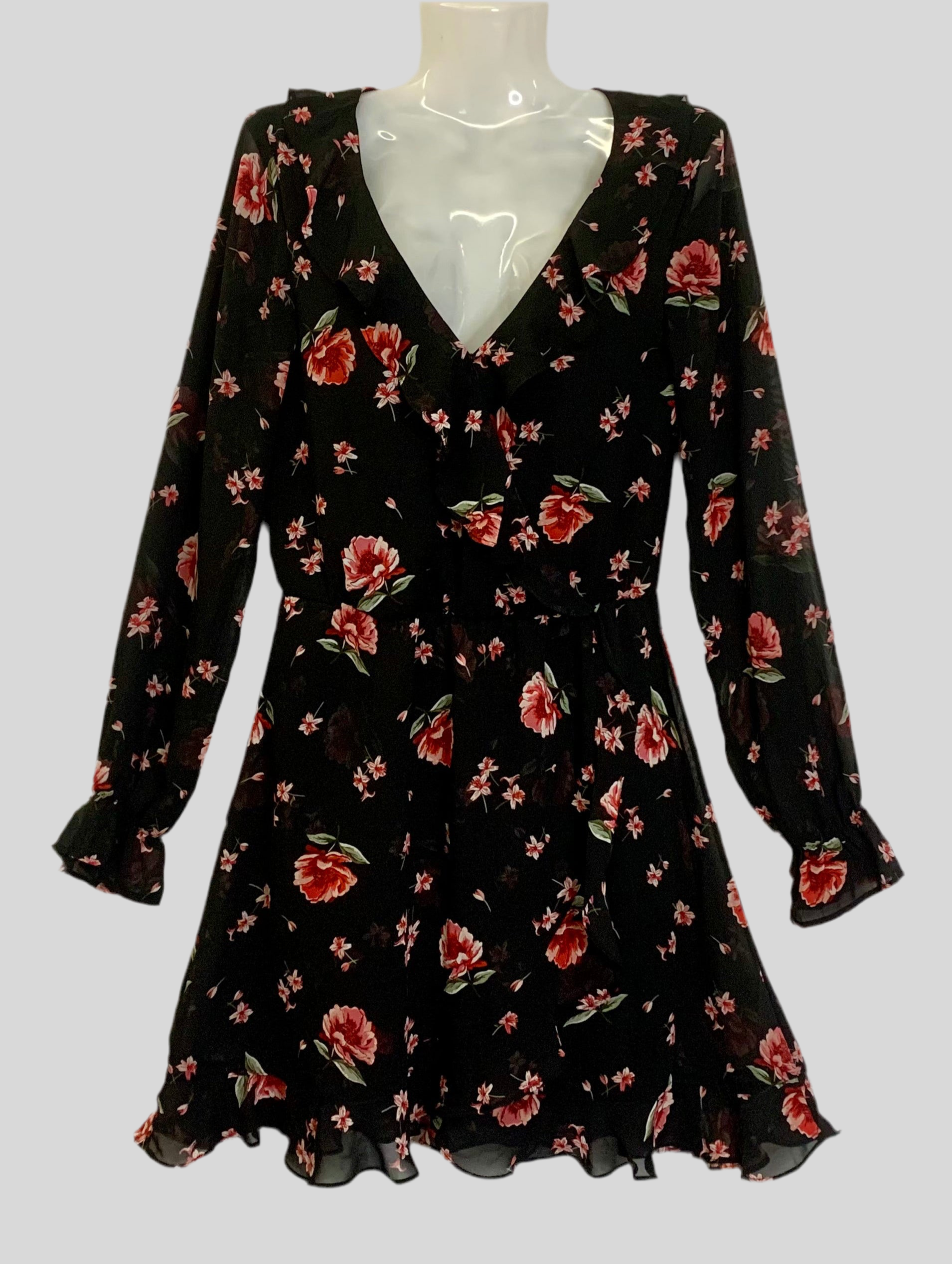 Robe courte fleurie