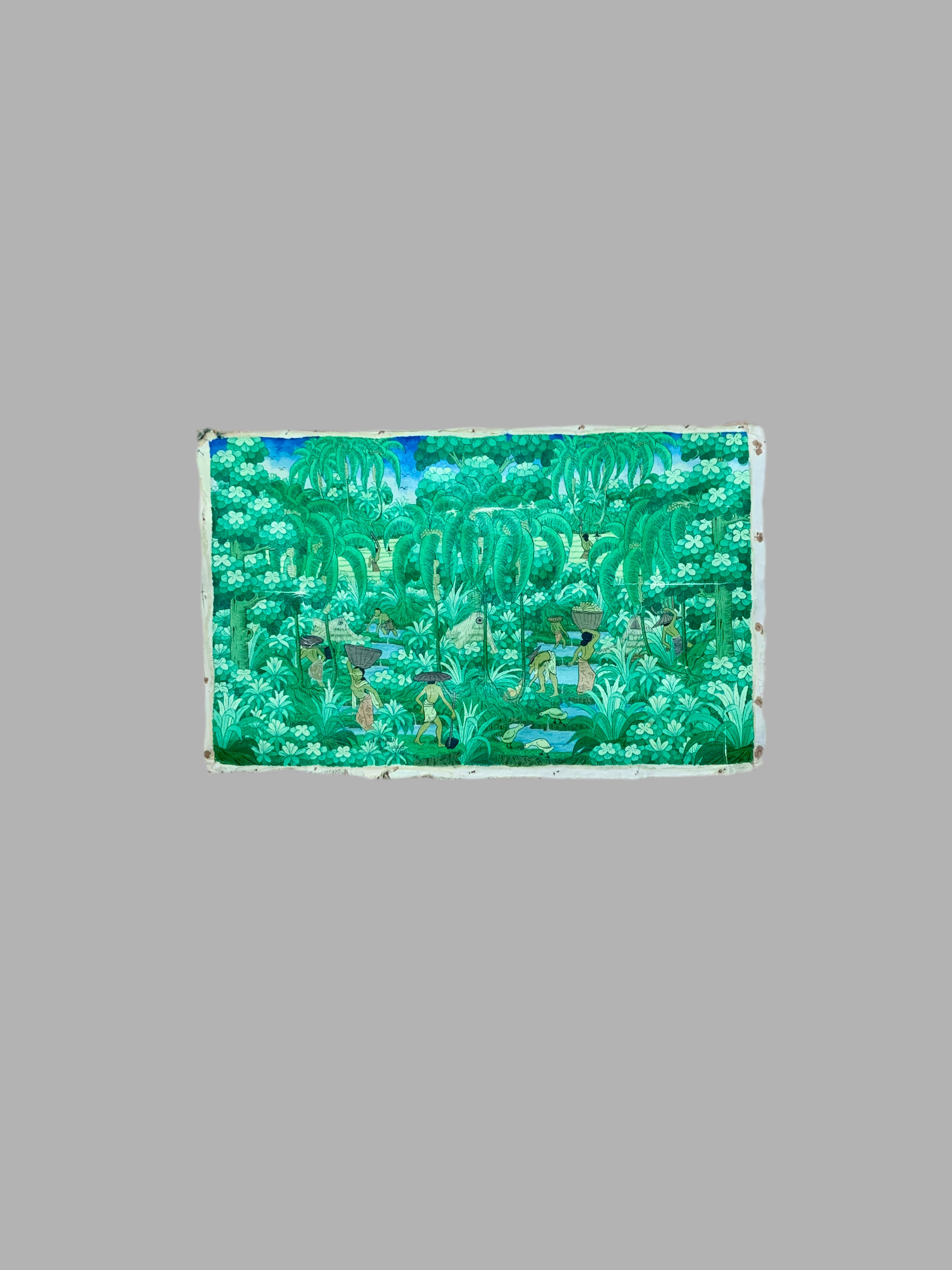 Toile peinte balinaise signée A.A. Gd Naga – Ubud, Bali (1978) 🌿