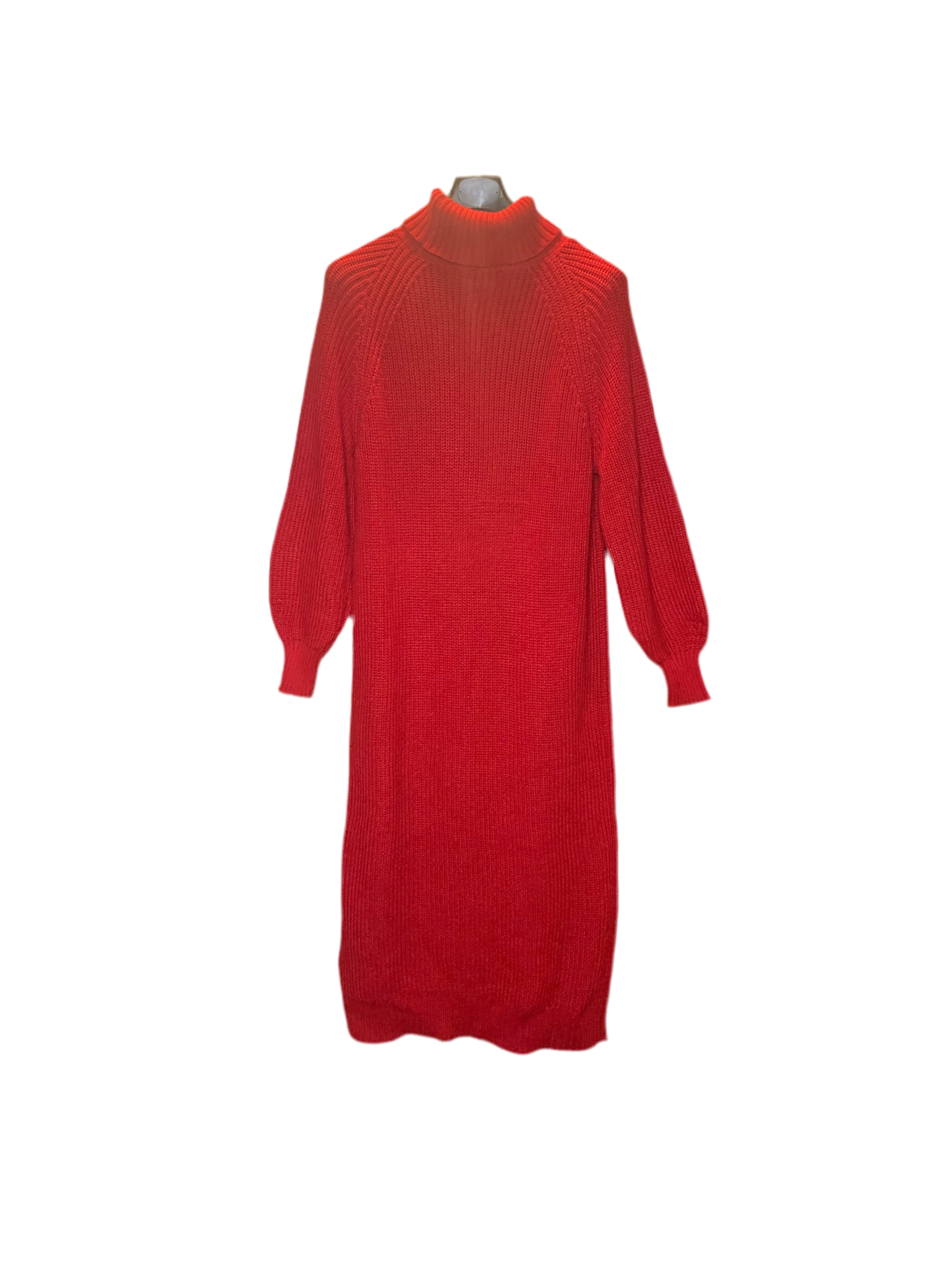 Robe longue en maille rouge - C & A