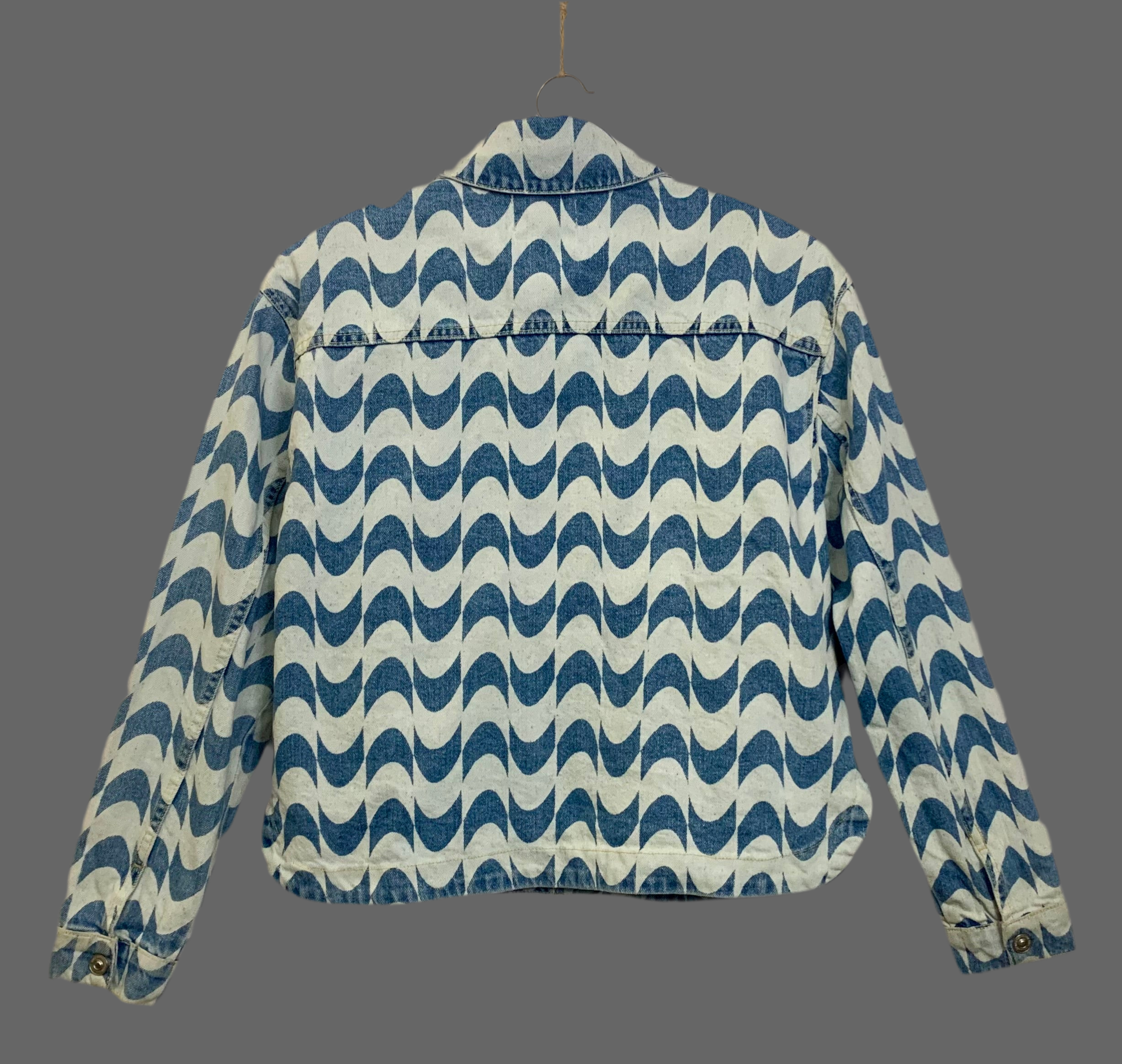 Veste en jean imprimée