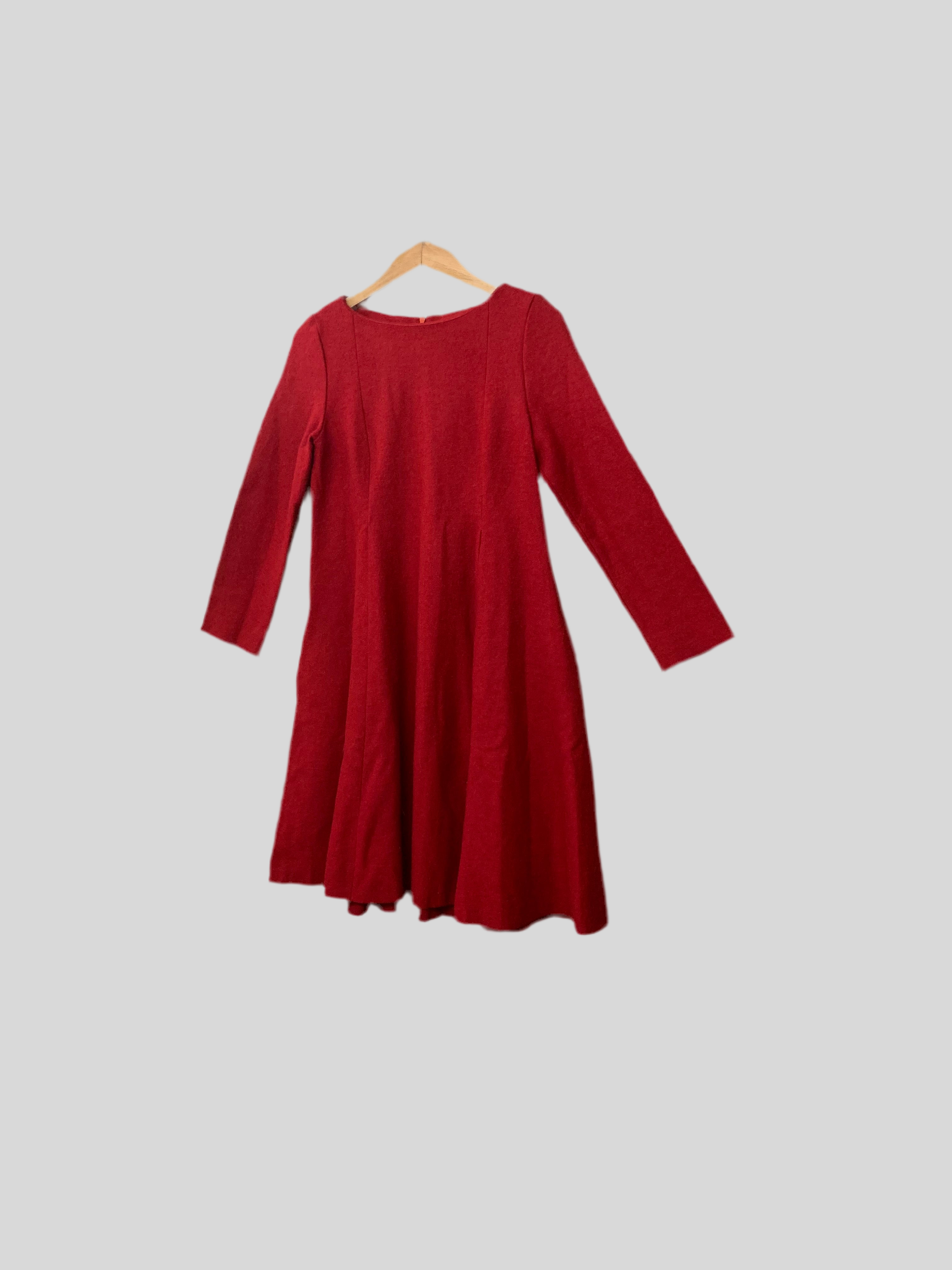 Robe en laine grenat -  Cacharel