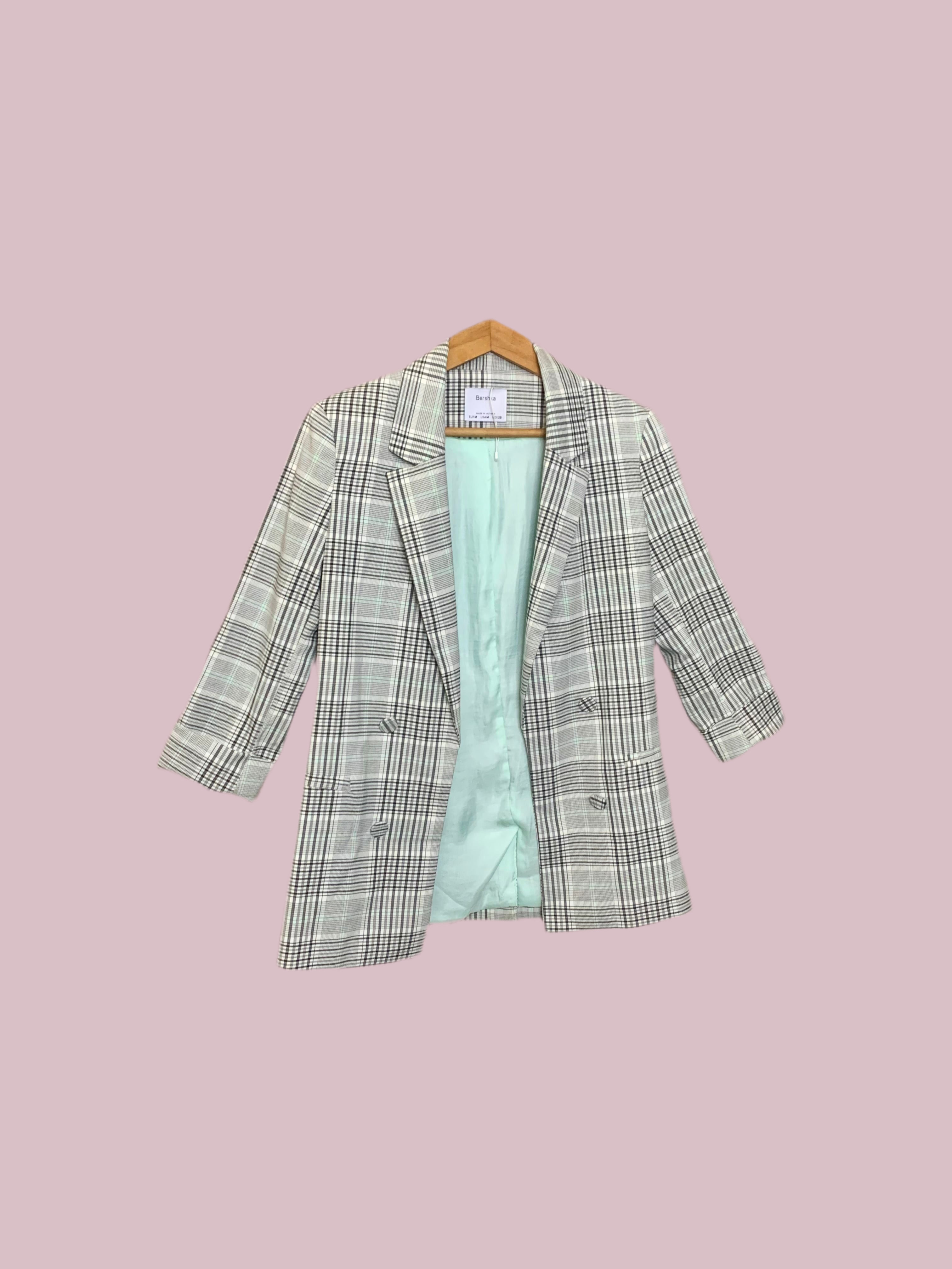 Veste blazer à carreaux – Bershka