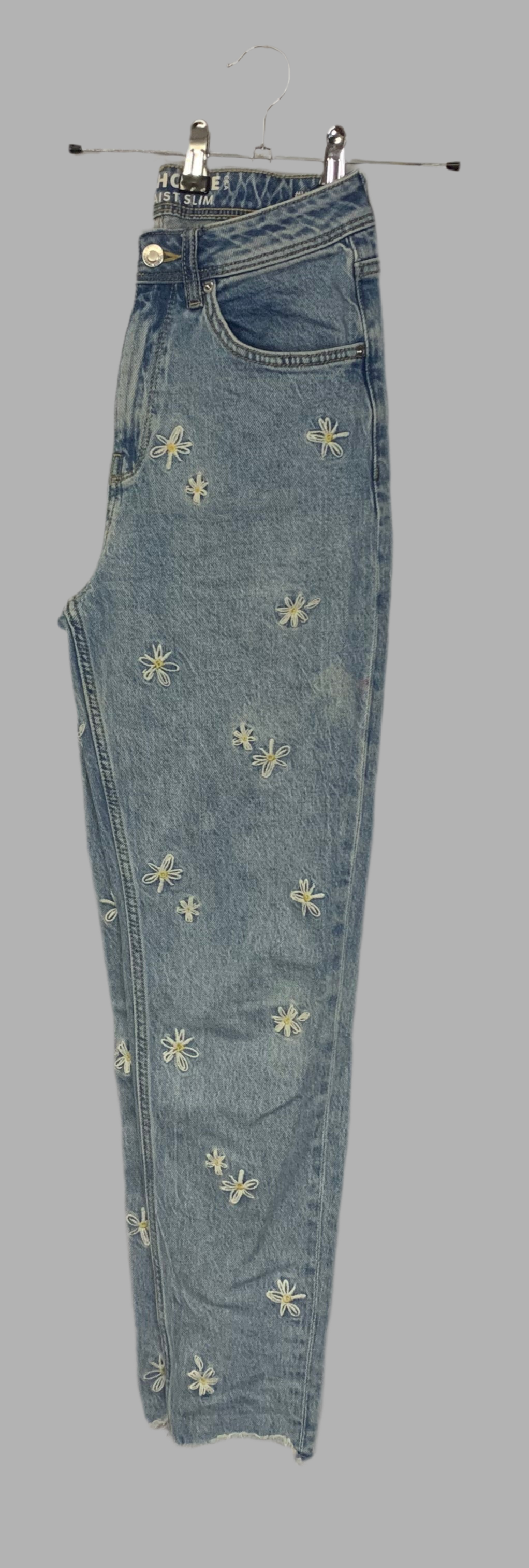 Jean femme slim taille haute