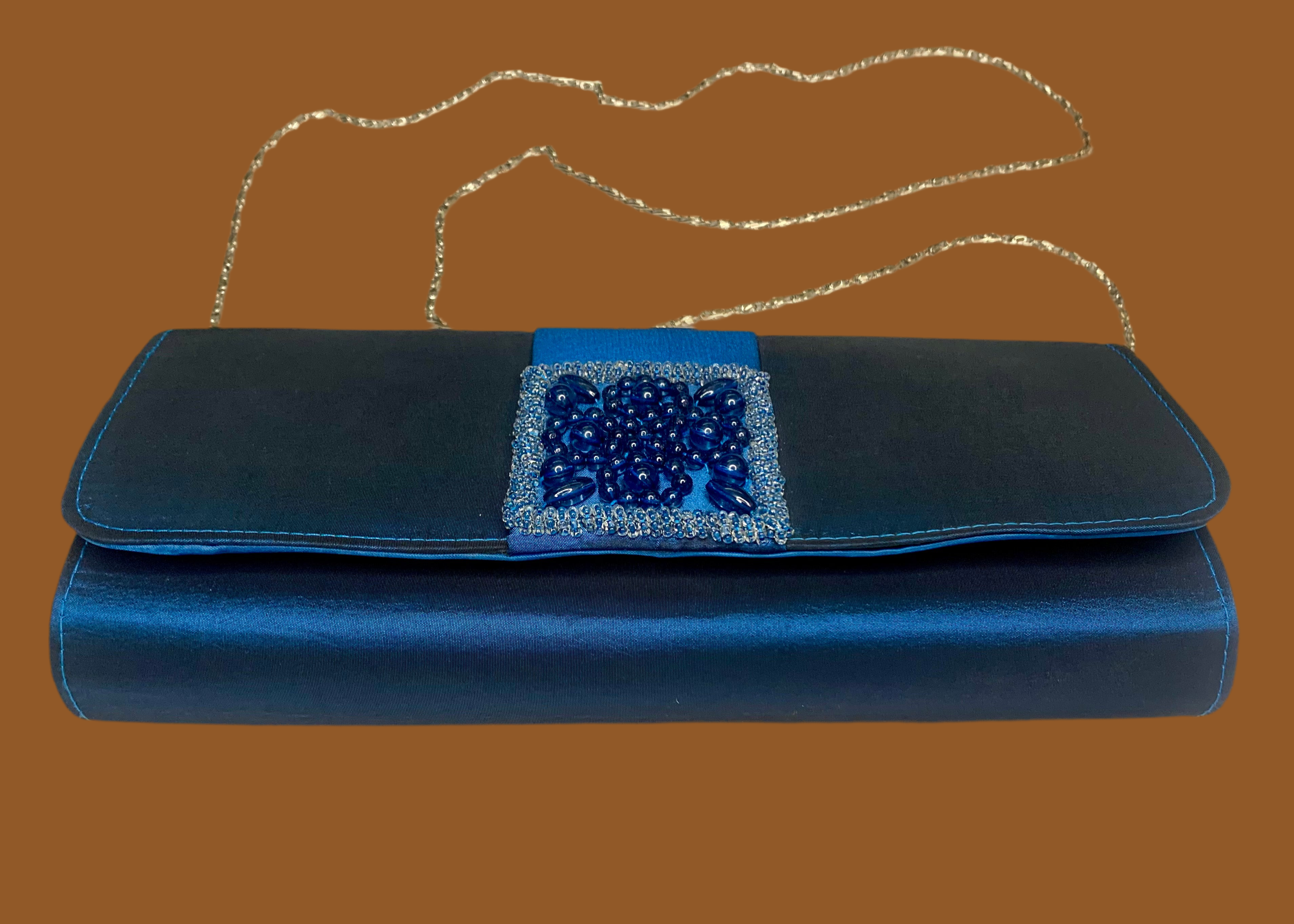 Sac pochette bleu