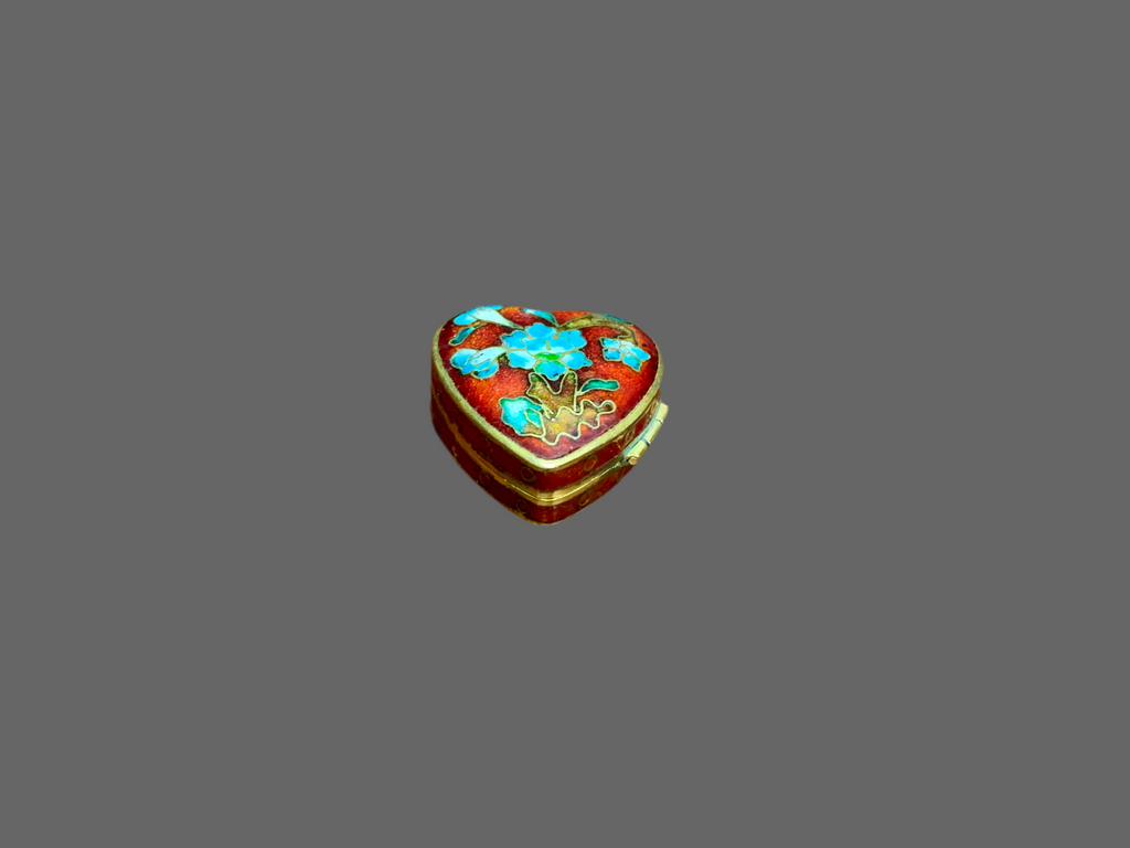 Pendentif boîte cœur - chinois – vintage