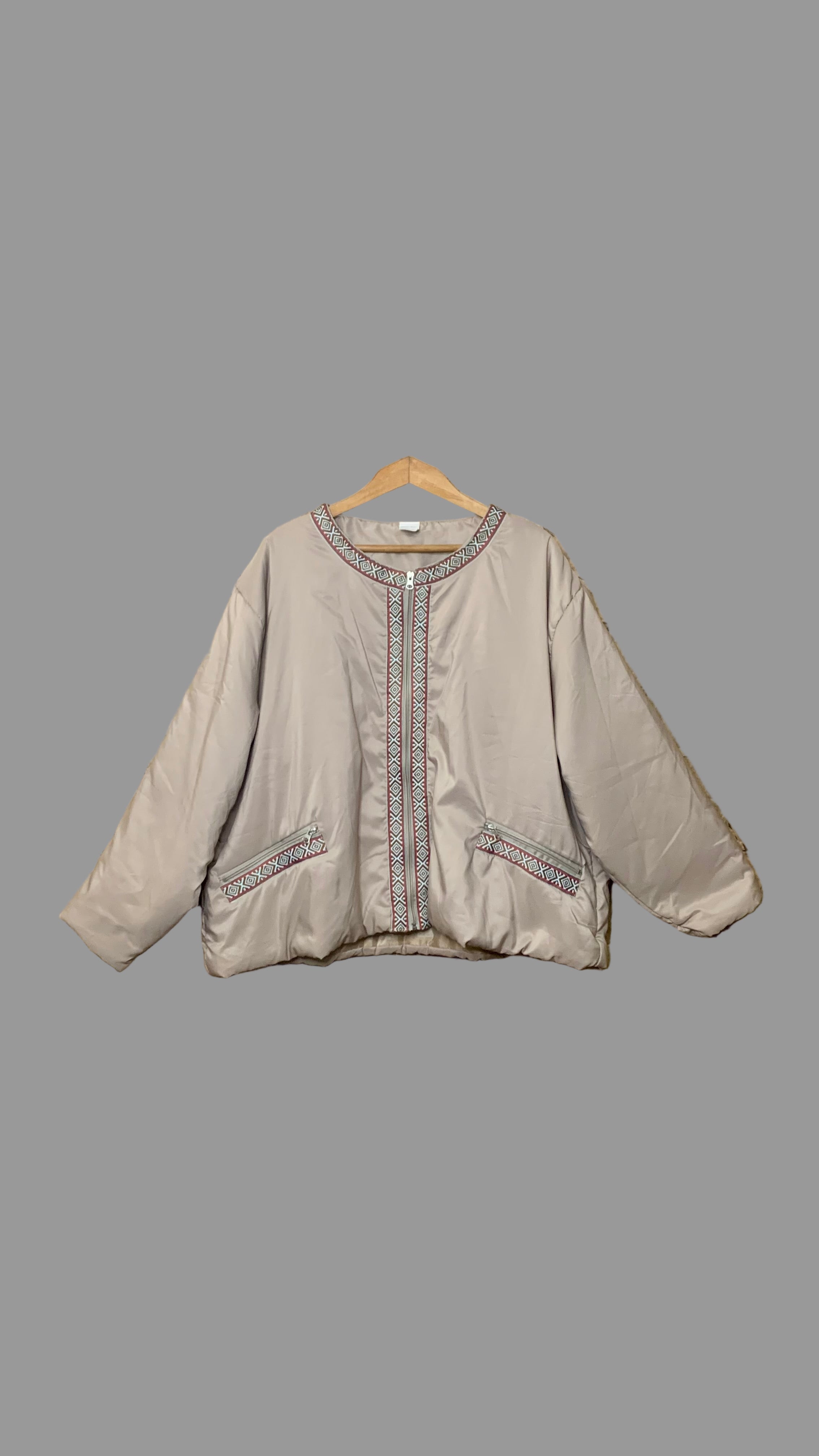 Veste courte oversize beige – Gabriella Vicenza