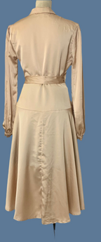 Robe portefeuille satinée - beige champagne Boohoo