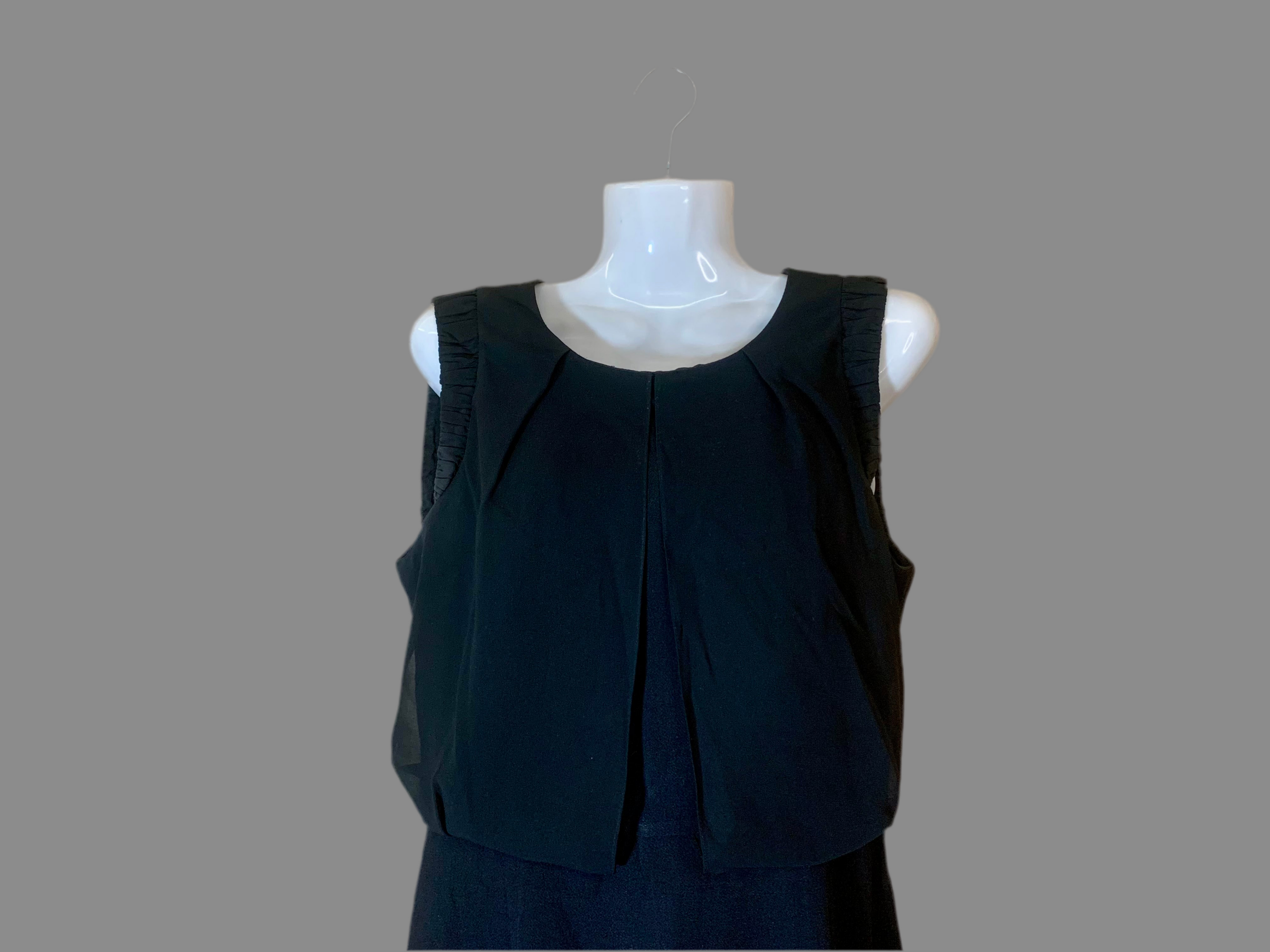 Robe noire Sandro — empiècement bustier