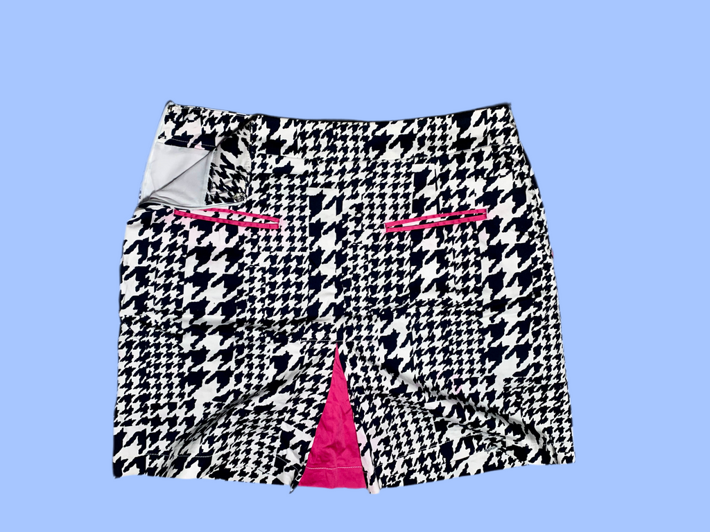 Mini-Jupe à Motif Pied-de-Poule "Girls Golf"