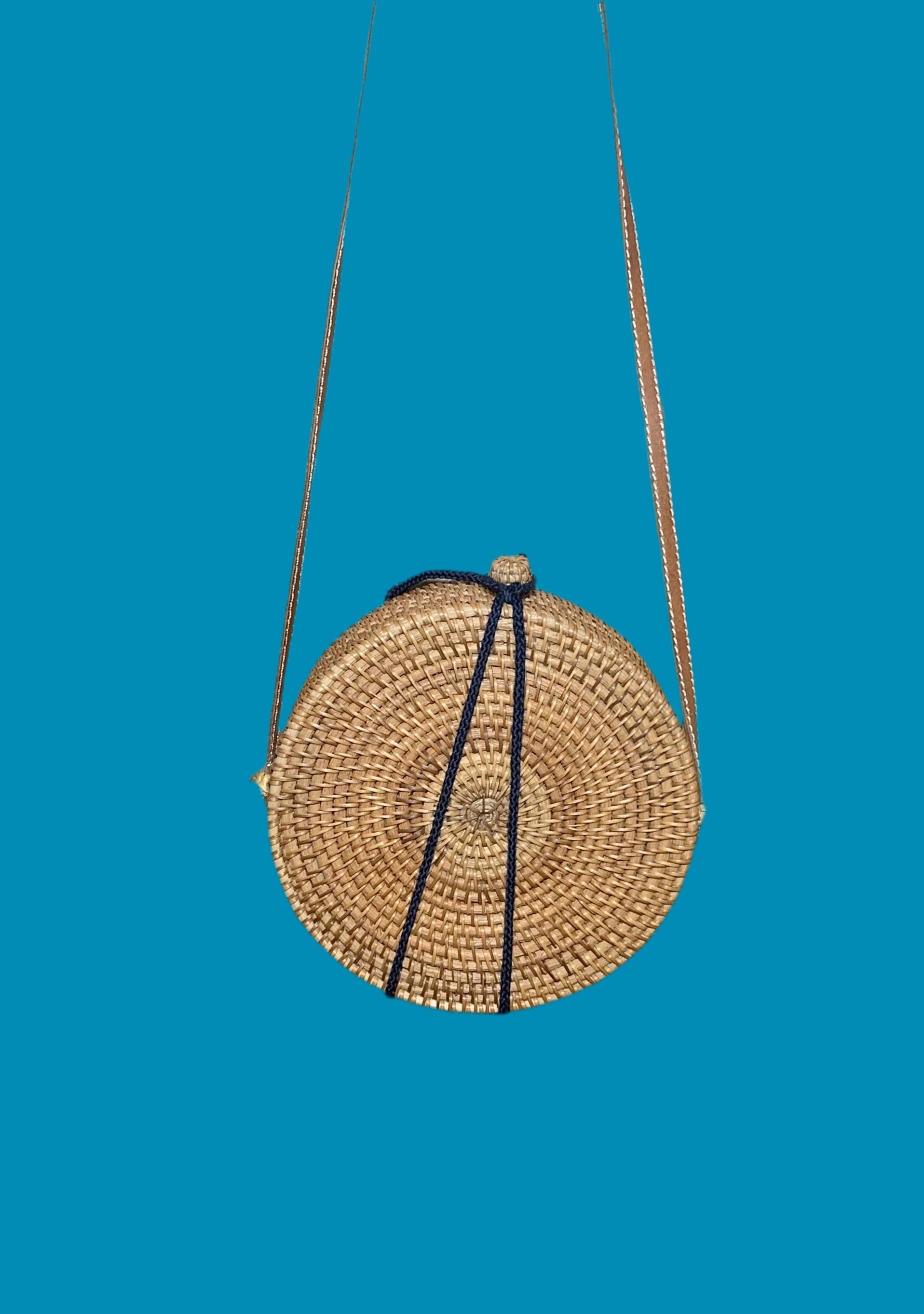 Sac à main rond en rotin