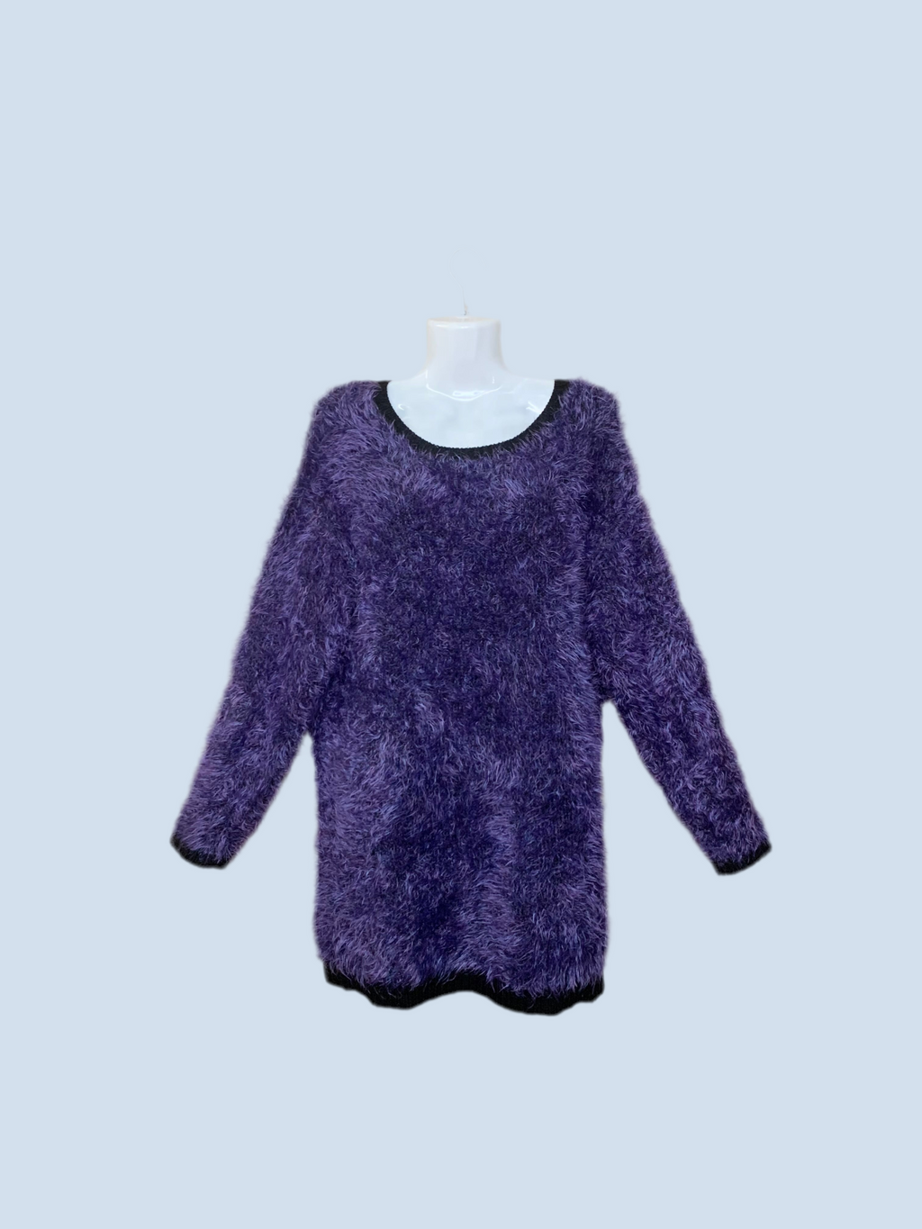 Pull long duveteux violet – Asos