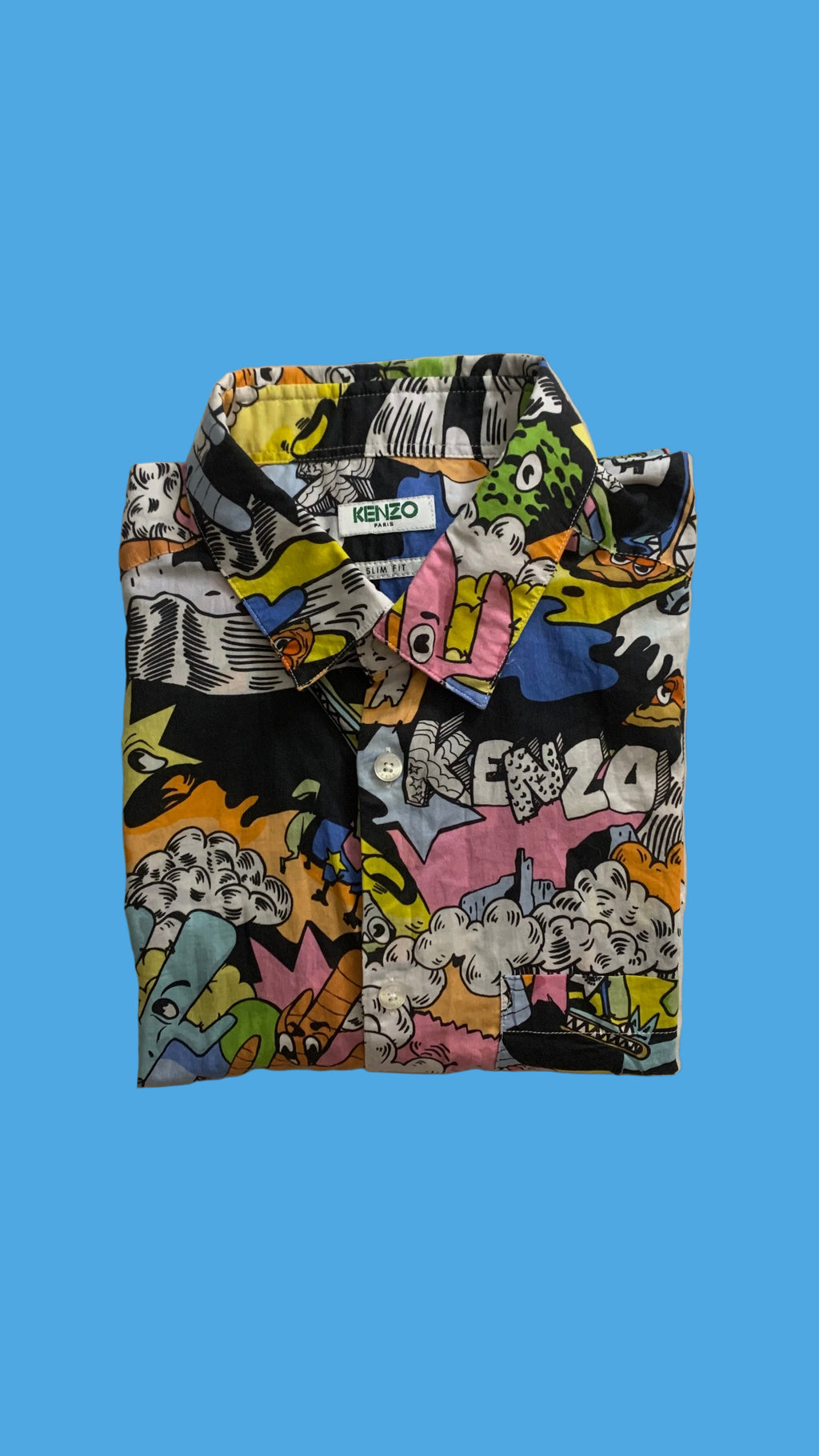 Chemise Kenzo – Slim Fit, imprimé pop multicolore