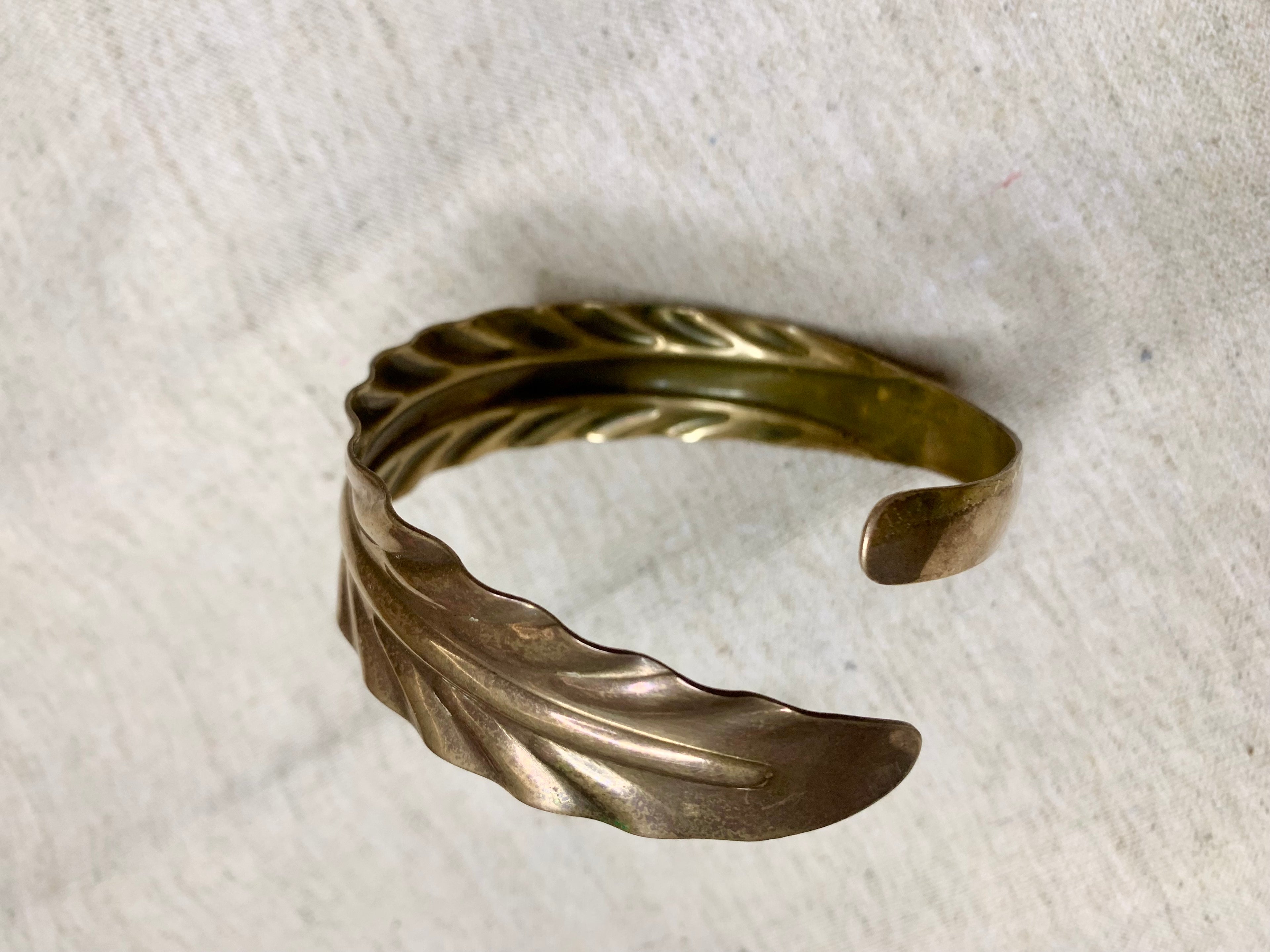 Bracelet manchette  laiton - vintage