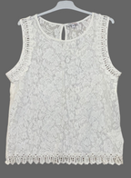 Blouse sans manches en dentelle