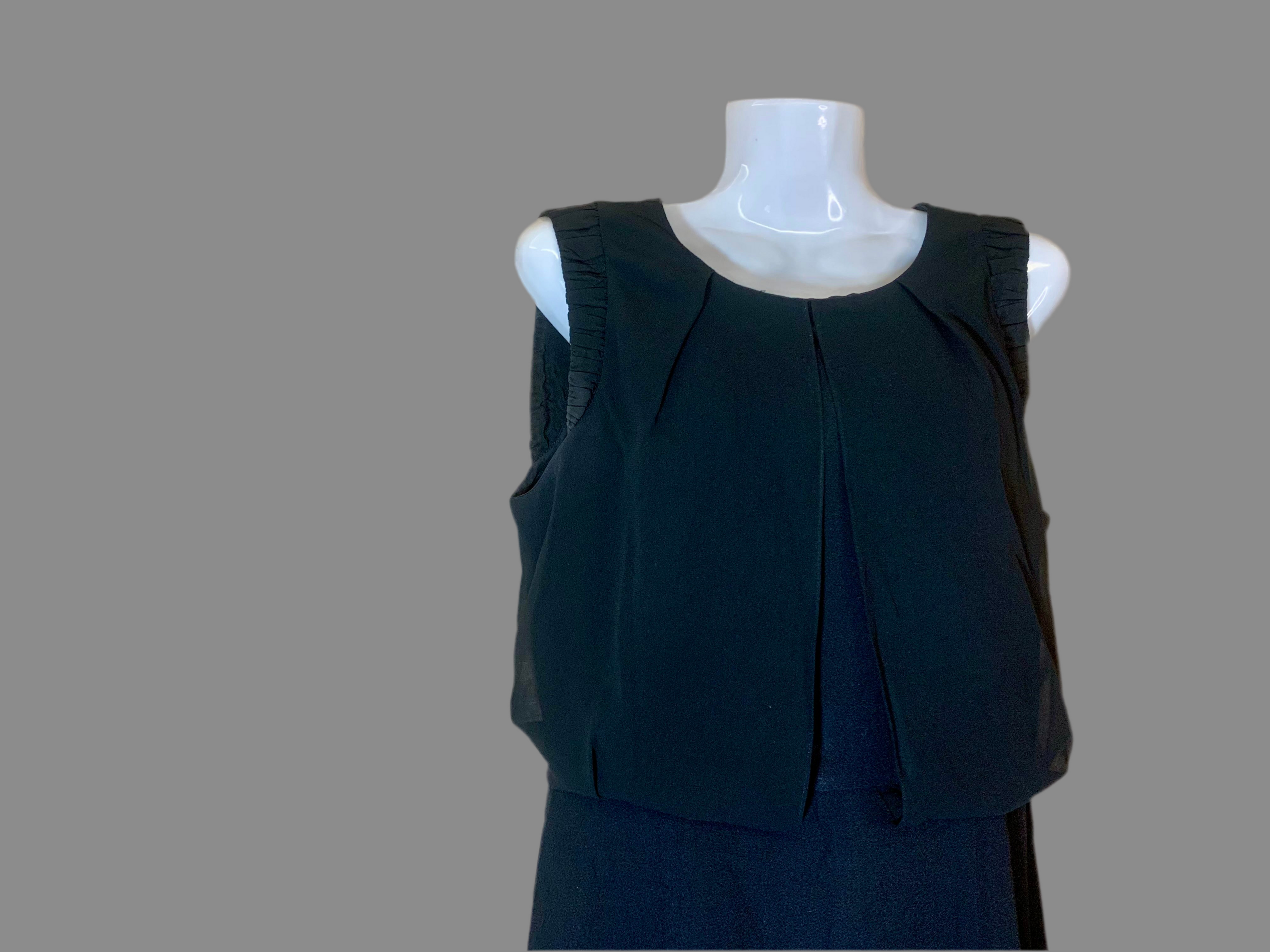 Robe noire Sandro — empiècement bustier
