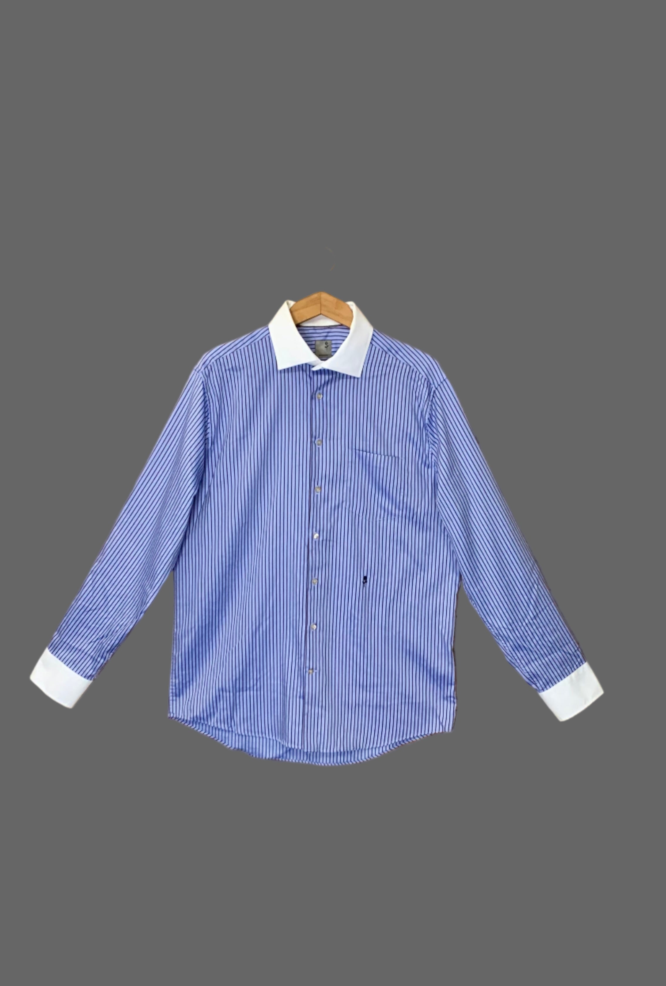 Chemise rayée bleu et marron – Seidensticker