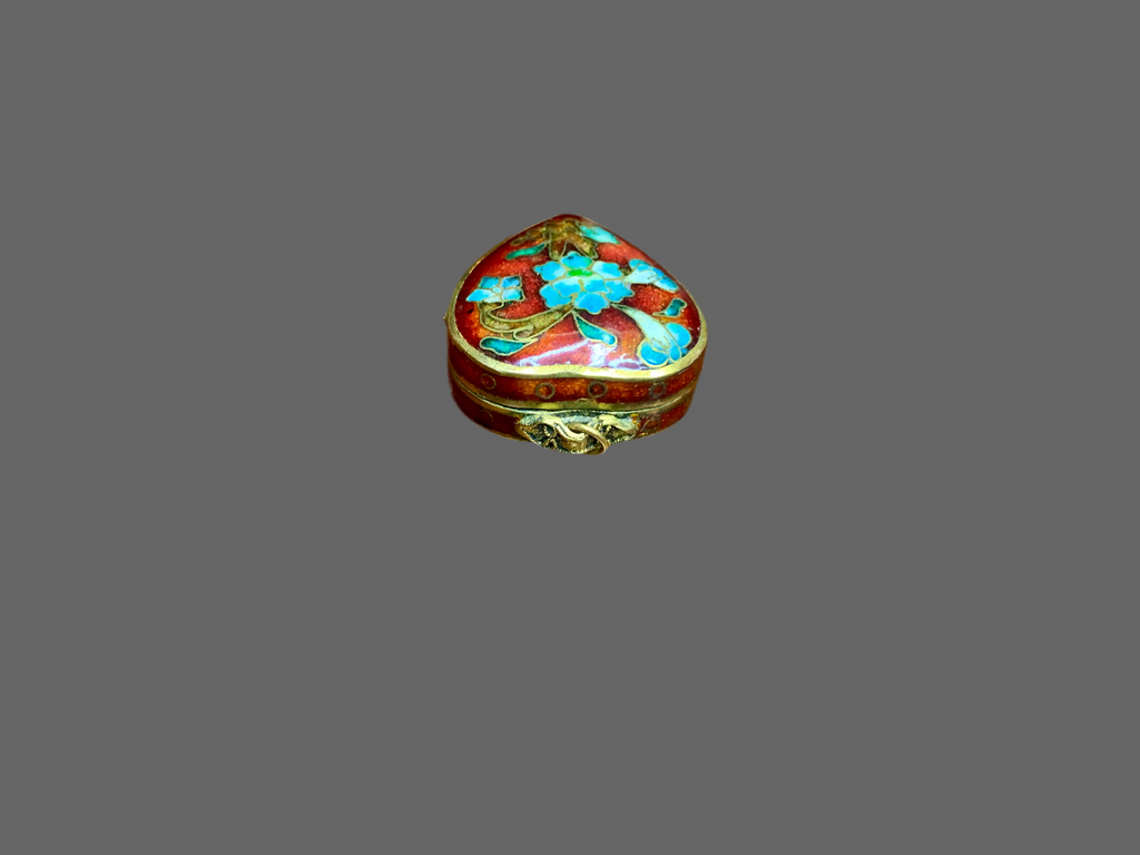Pendentif boîte cœur - chinois – vintage