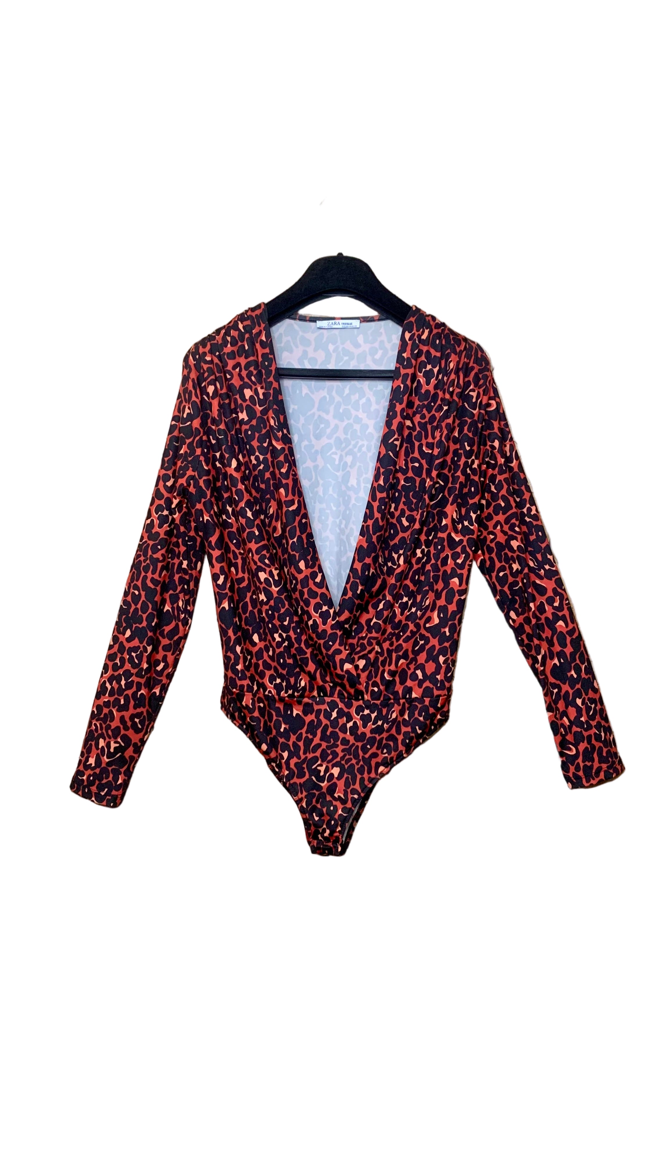 Body léopard rouge et noir – ZARA – Taille M