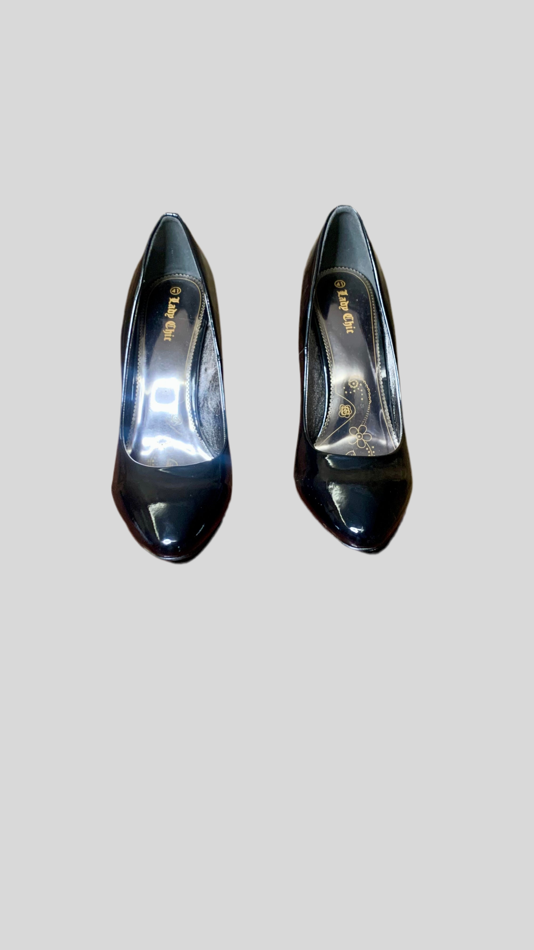 Escarpins vernis noirs – Lady Chic