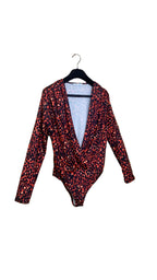 Body léopard rouge et noir – ZARA – Taille M