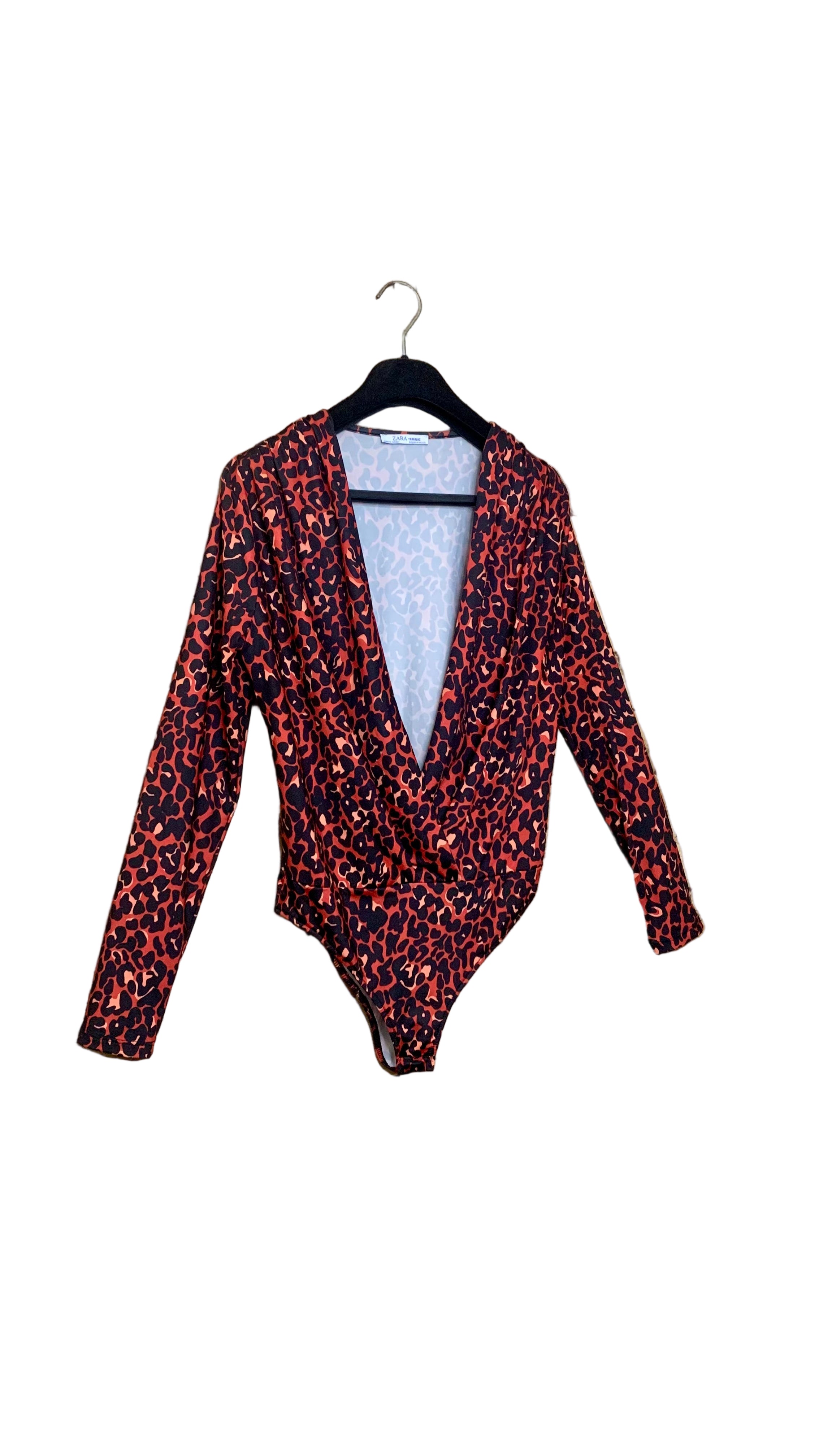 Body léopard rouge et noir – ZARA – Taille M