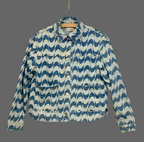 Veste en jean imprimée