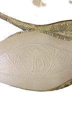 Babouches marocaines artisanales dorées et argentées – Taille 39