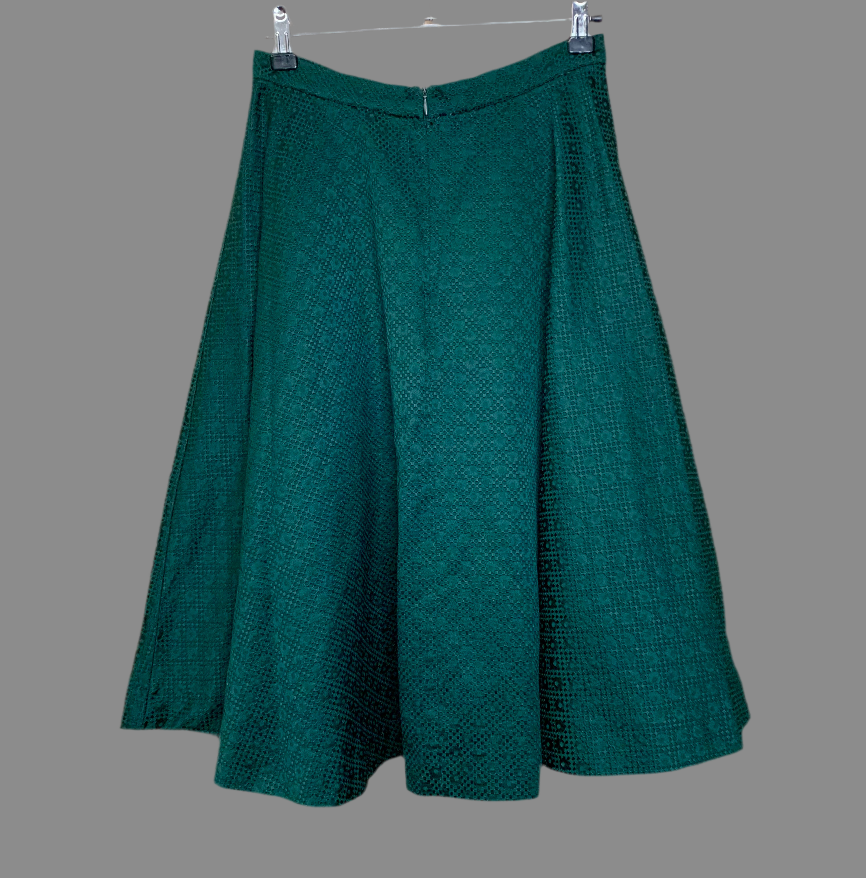 Jupe évasée verte émeraude - Monoprix