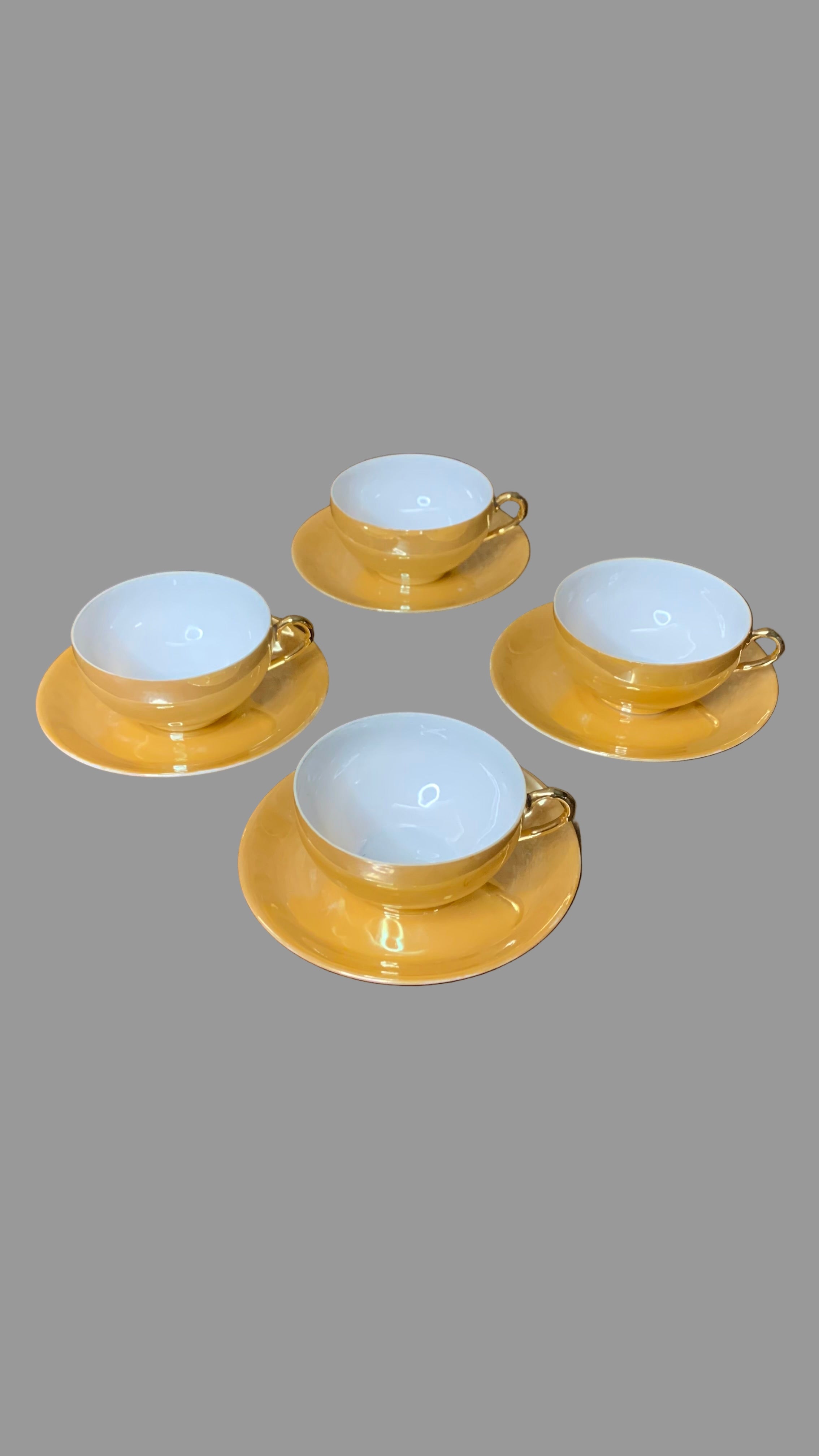 Lot de 4 tasse à thé vintage - porcelaine japonaise Art Déco