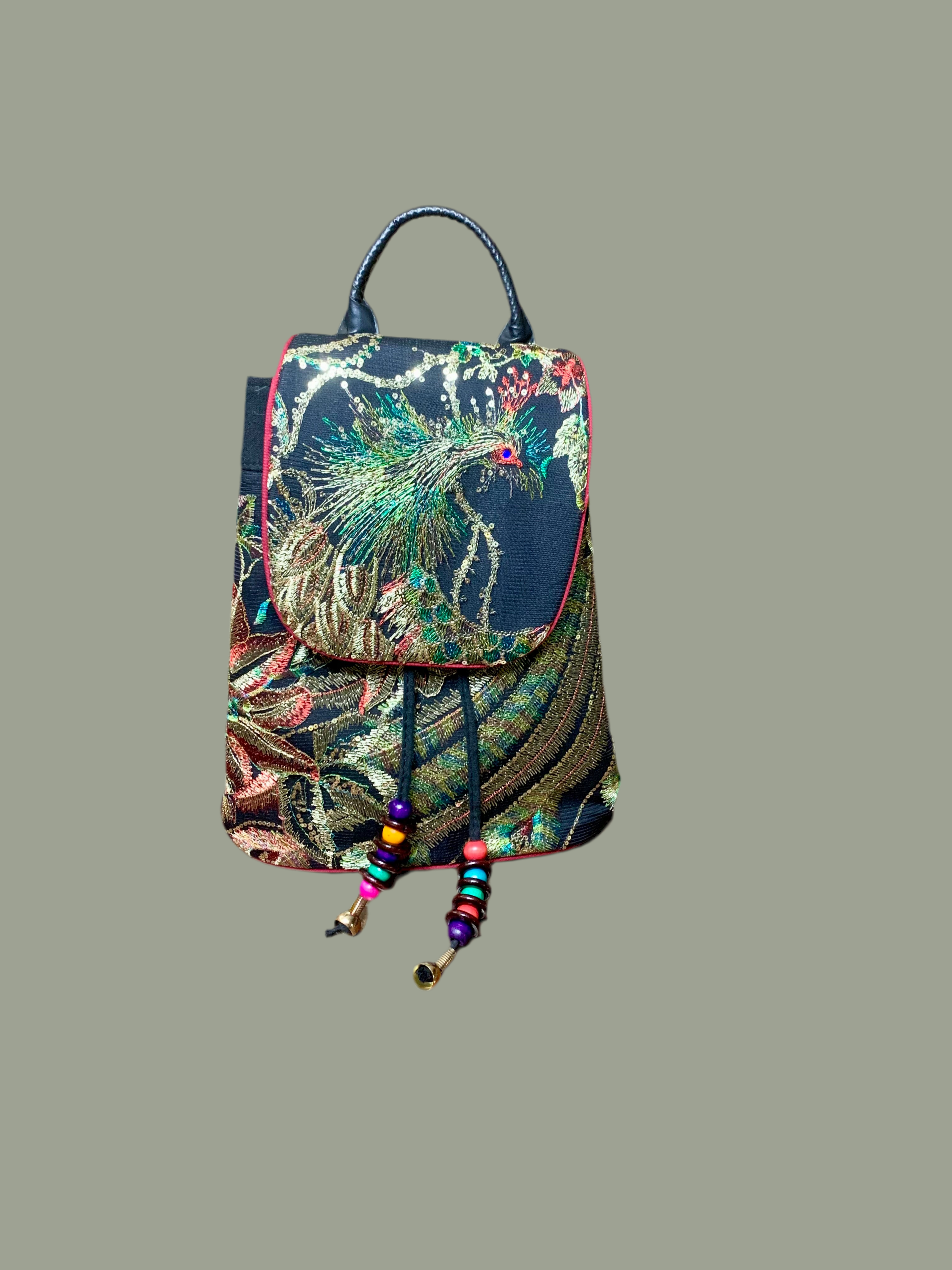 Sac à dos brodé style ethnique