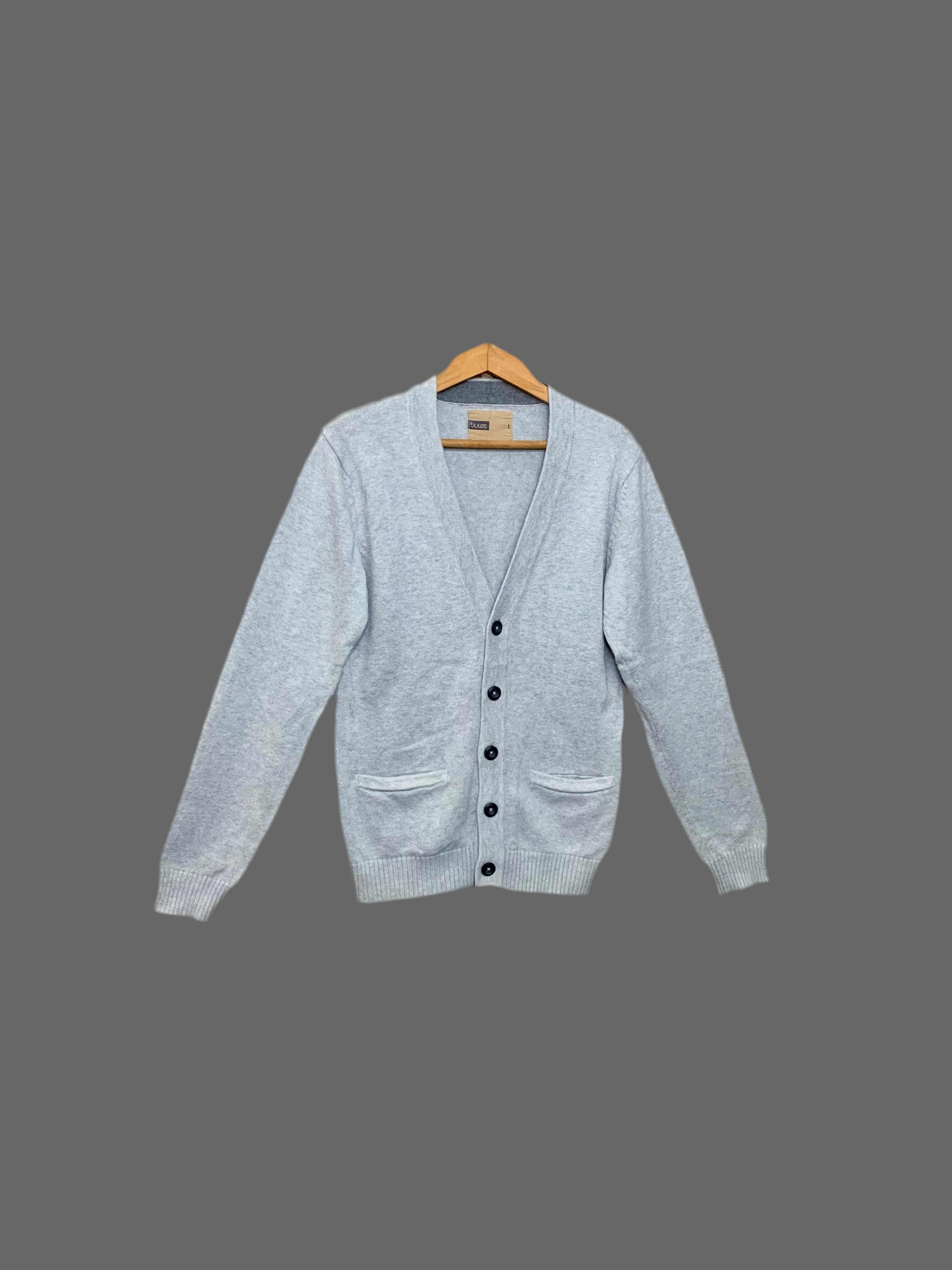Gilet en maille fine grise- Jules
