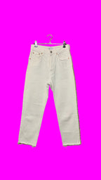 Jean blanc taille haute en coton bio – Zara