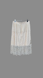 Jupe mi-longue en dentelle écrue – H&M